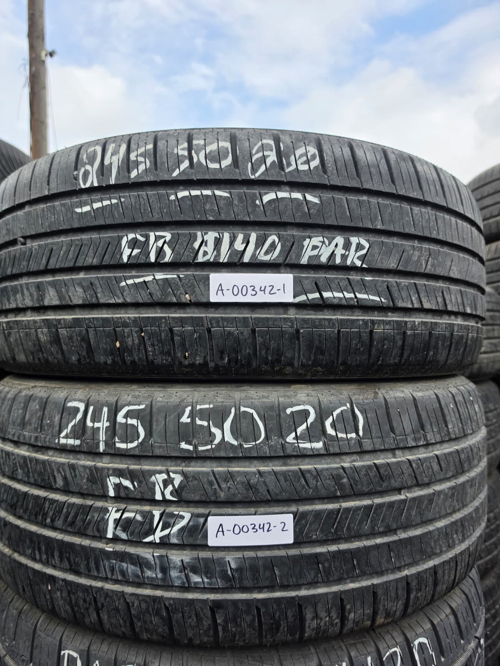 245/50R0 Pair (2 Used Tires) Nexen N5000