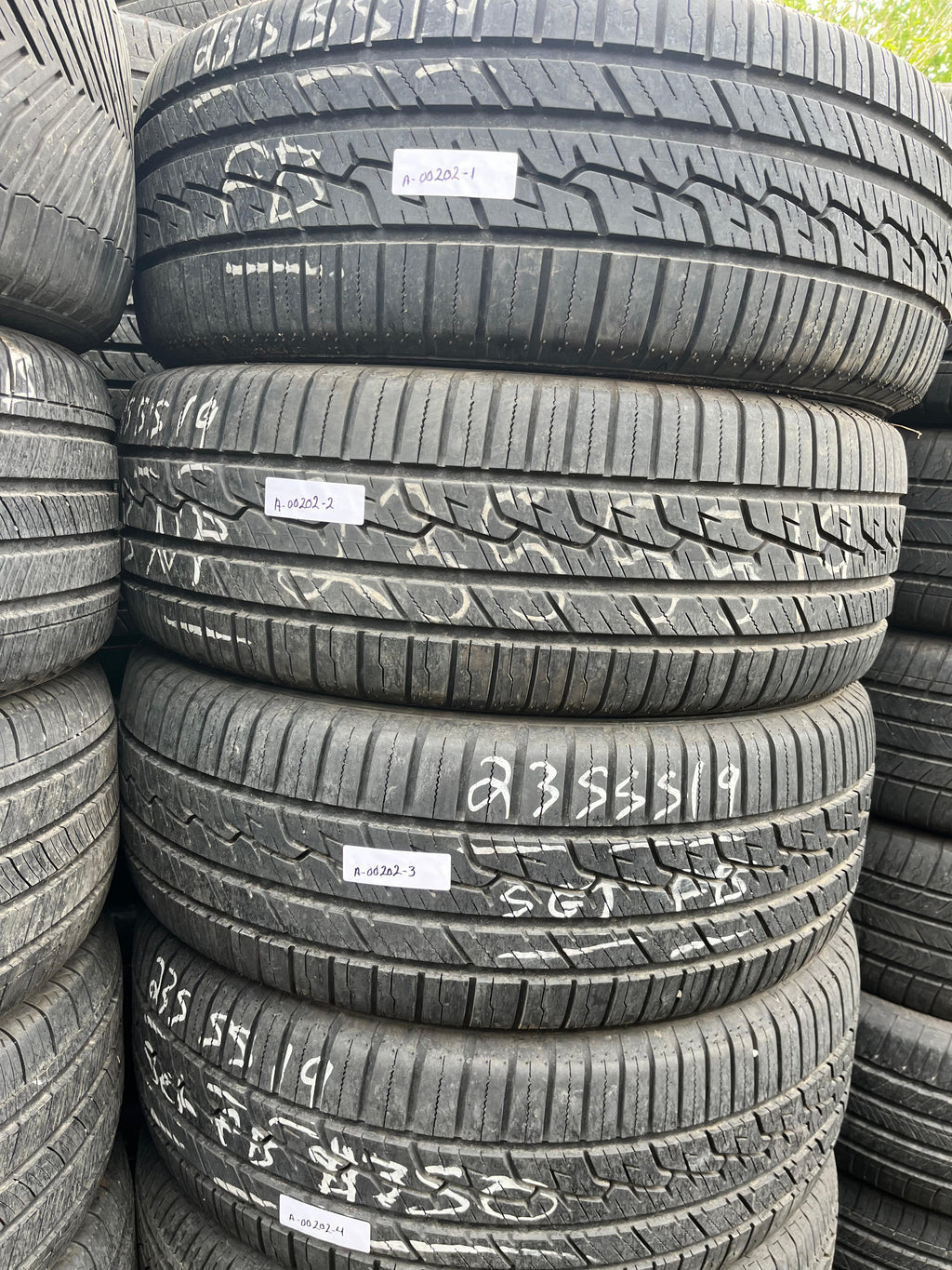 235/55R19 Set (4 Used Tires) Sumitomo HTR AS P03