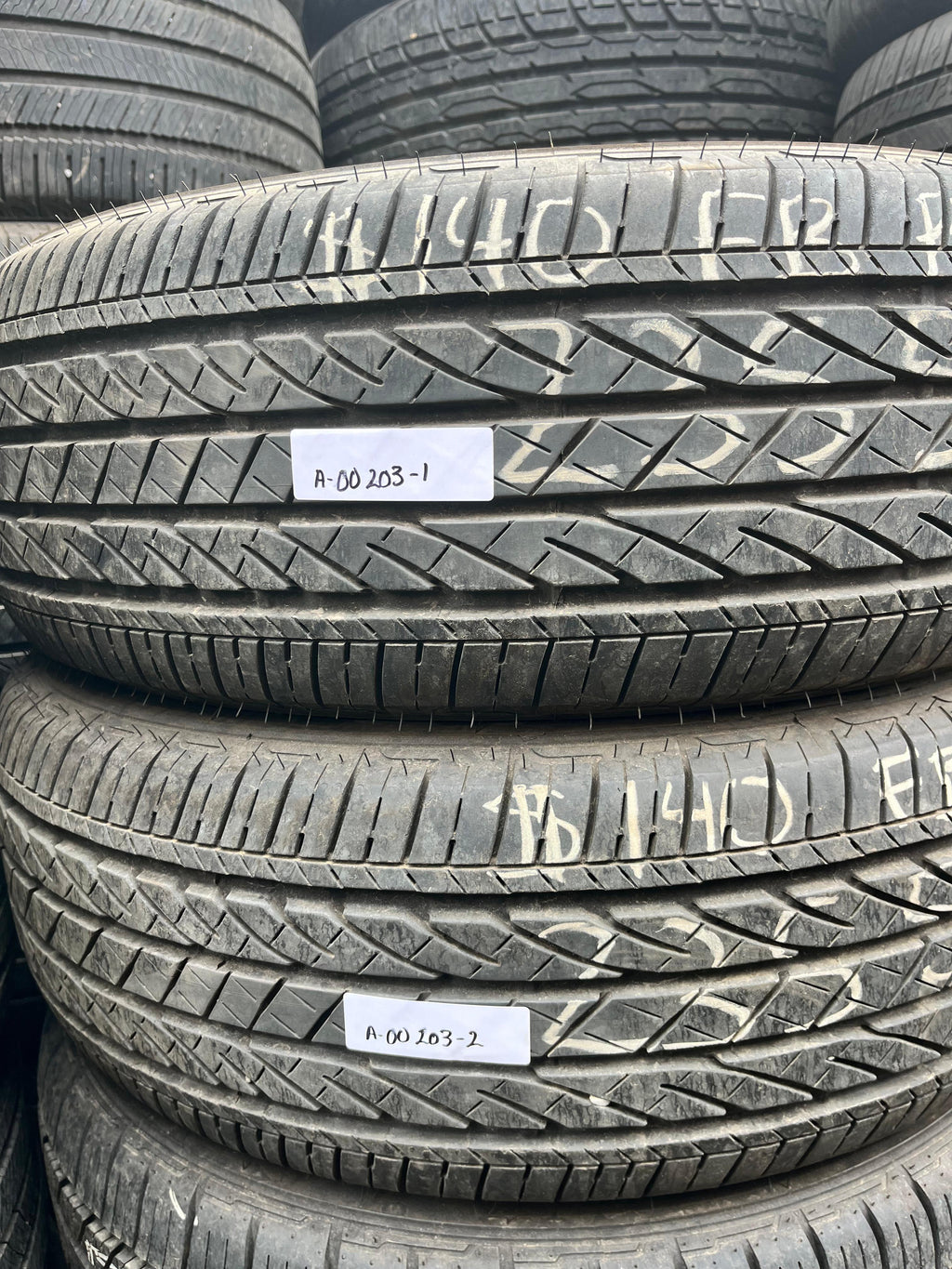 235/55R19 Pair (2 Used Tires) Bridgestone Turanza (el 440)