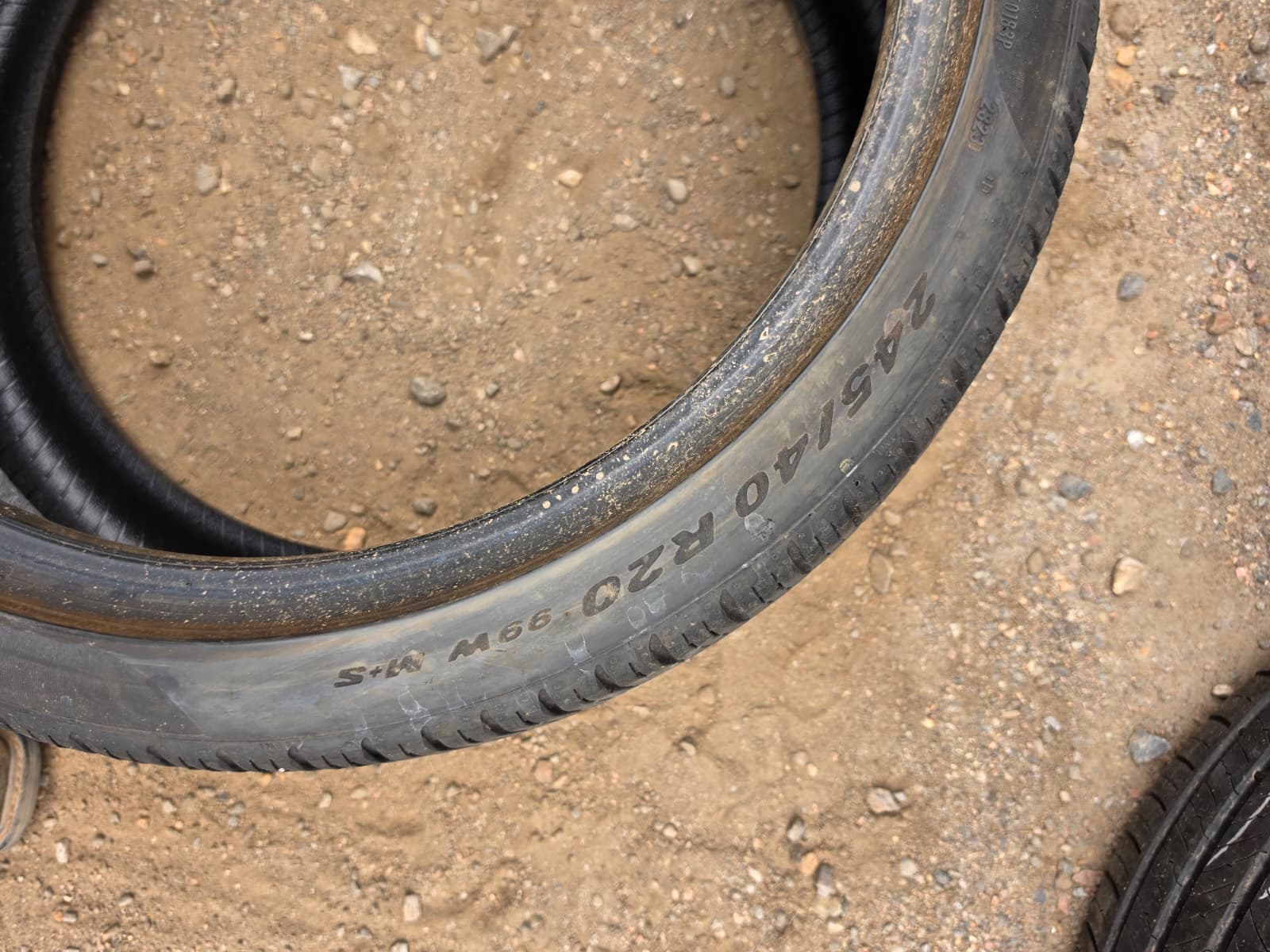 245/40R20 Pair (2 Used Tires) Pirelli P Zero