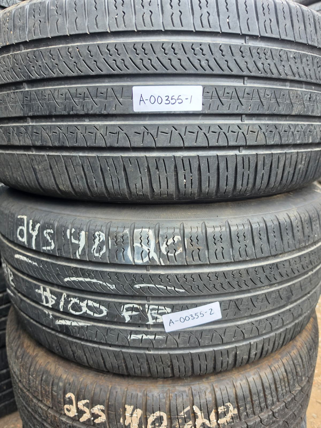245/40R20 Pair (2 Used Tires) Pirelli P Zero