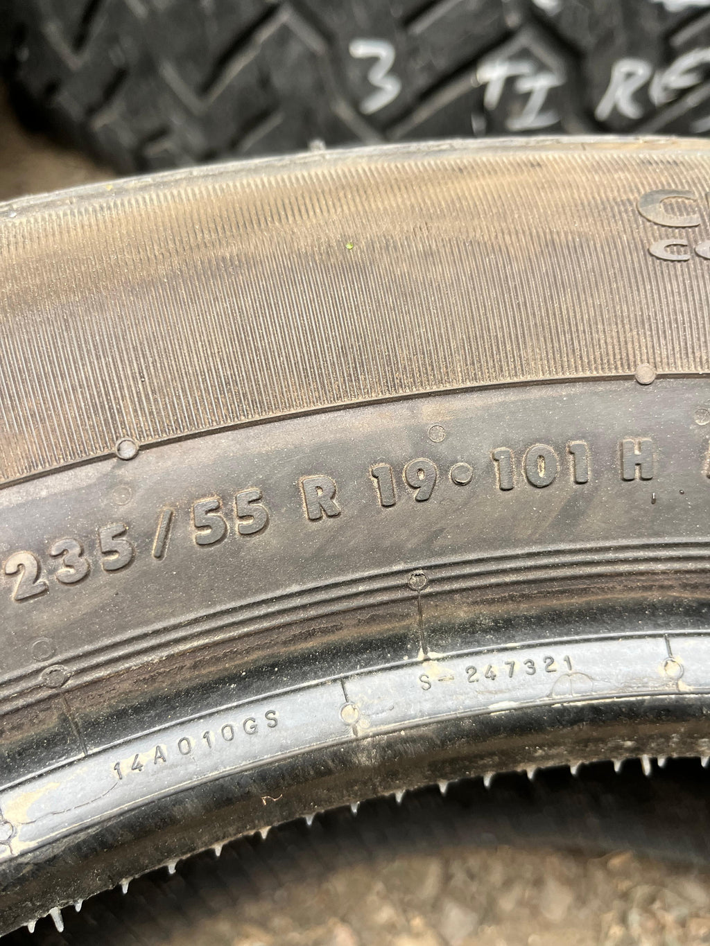235/55R19 Pair (2 Used Tires ) Continental Cross Contac