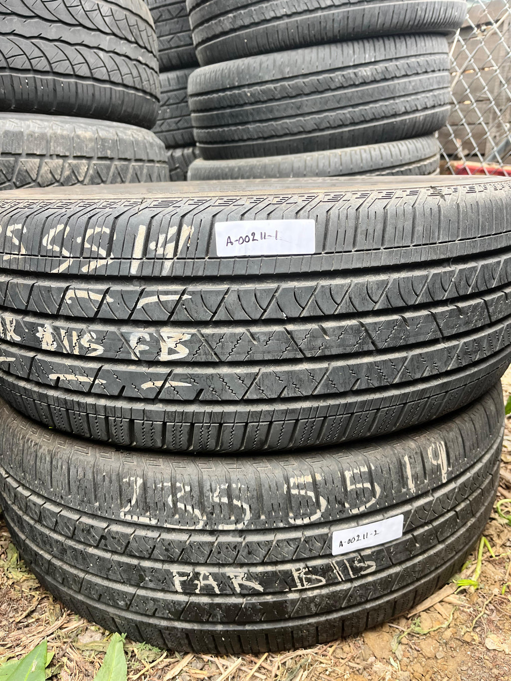 235/55R19 Pair (2 Used Tires ) Continental Cross Contac