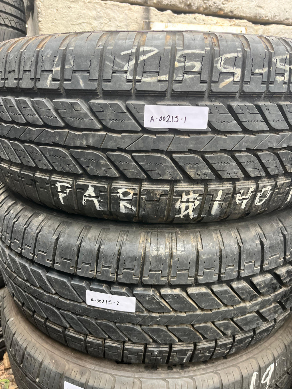 255/55R19 Pair (2 Used Tires) Michelin Synchrone