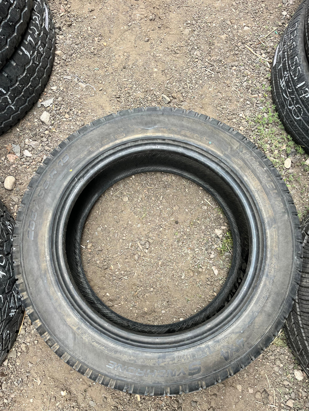 255/55R19 Pair (2 Used Tires) Michelin Synchrone