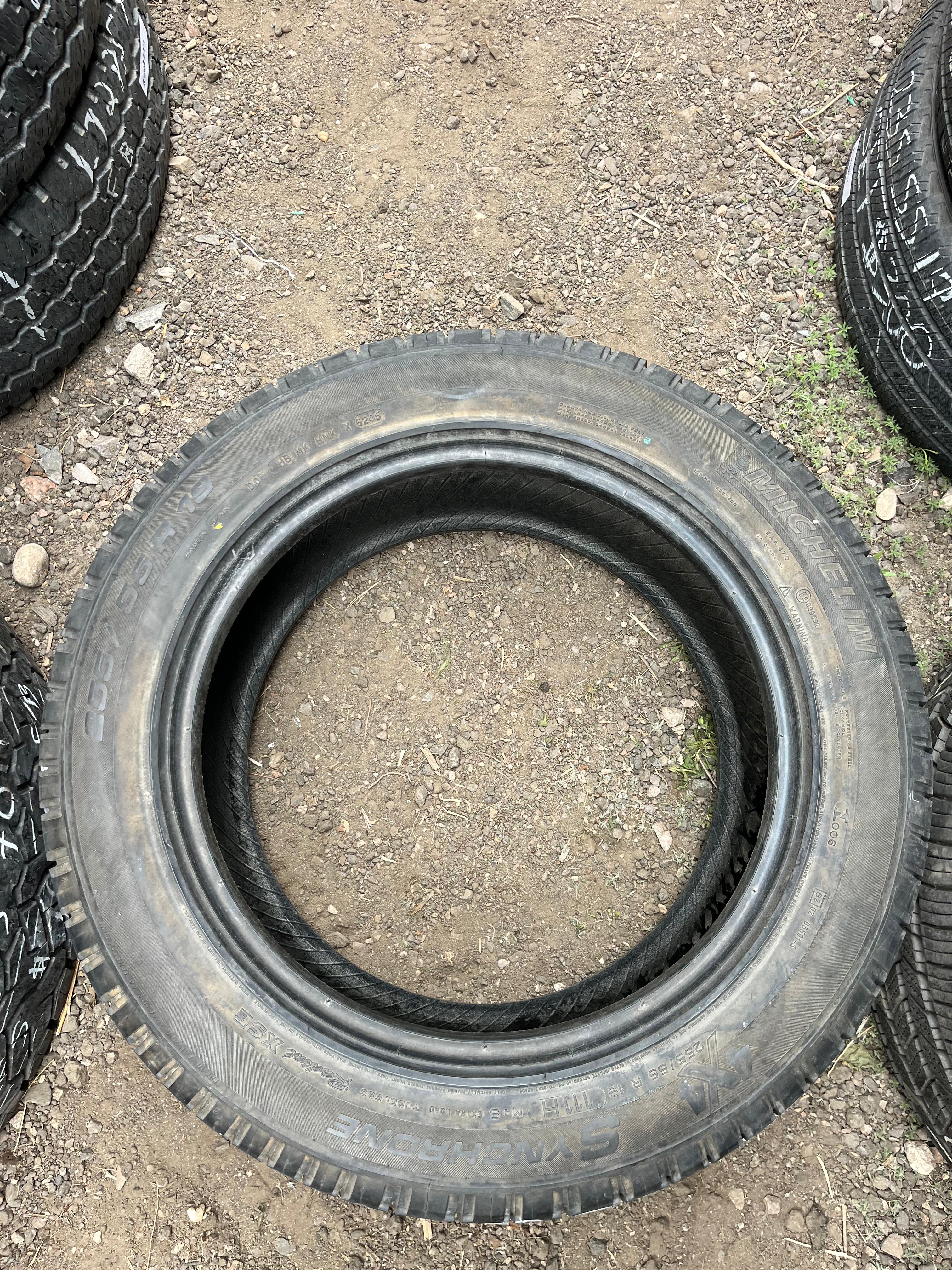 255/55R19 Pair (2 Used Tires) Michelin Synchrone