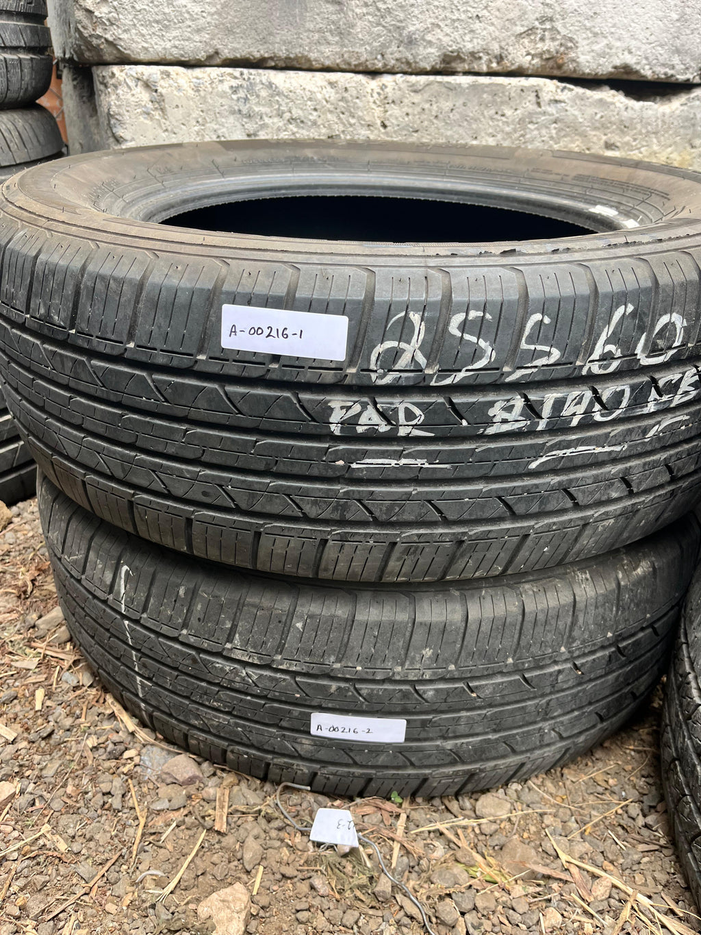255/60R19 Pair (2 Used Tires) Milestar MS 932 Sport
