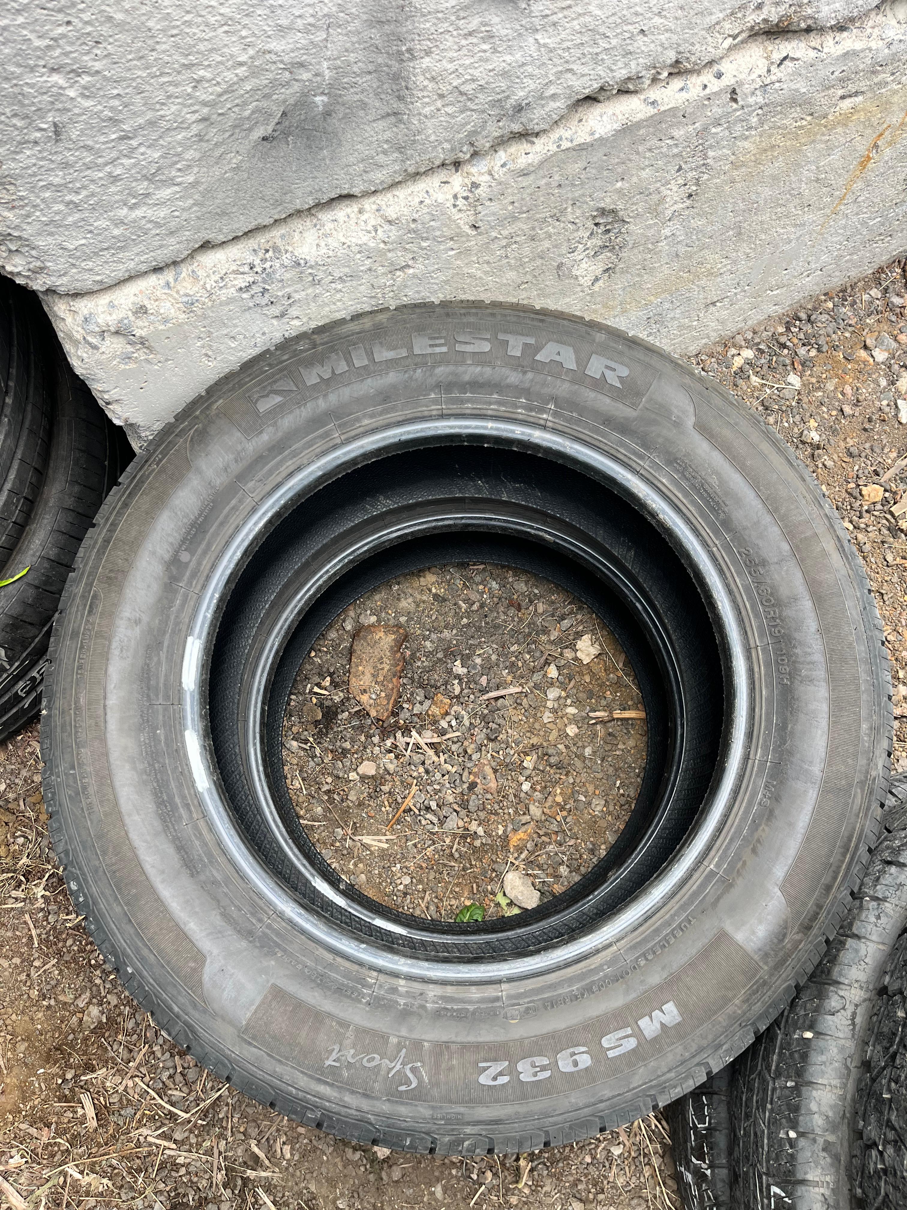 255/60R19 Pair (2 Used Tires) Milestar MS 932 Sport