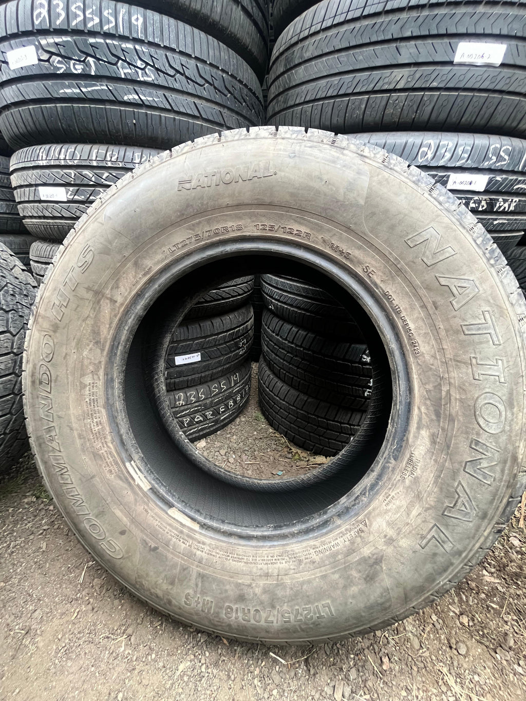 LT275/70R18 Pair (2 Used Tires) National Commando HTS