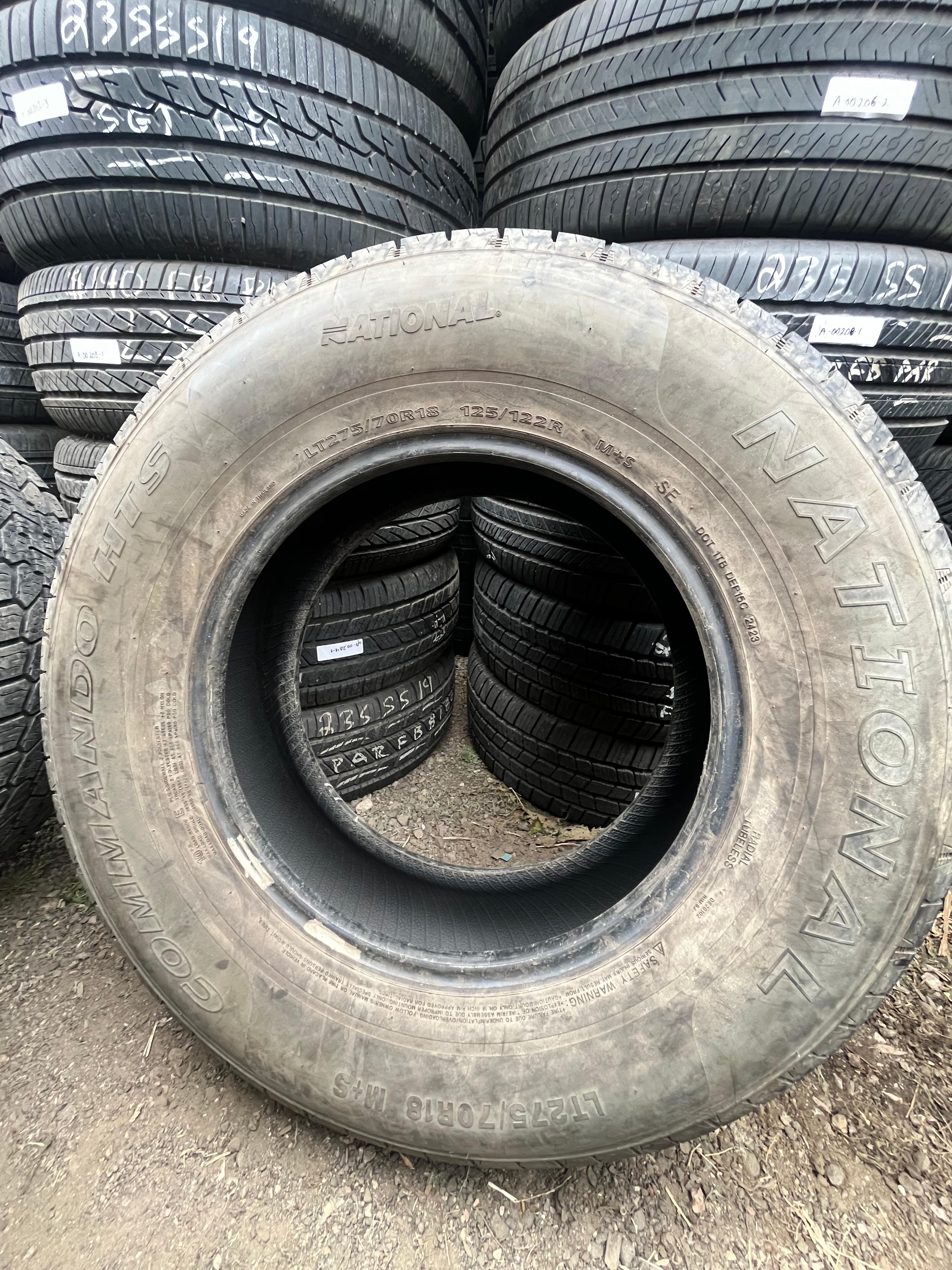 LT275/70R18 Pair (2 Used Tires) National Commando HTS