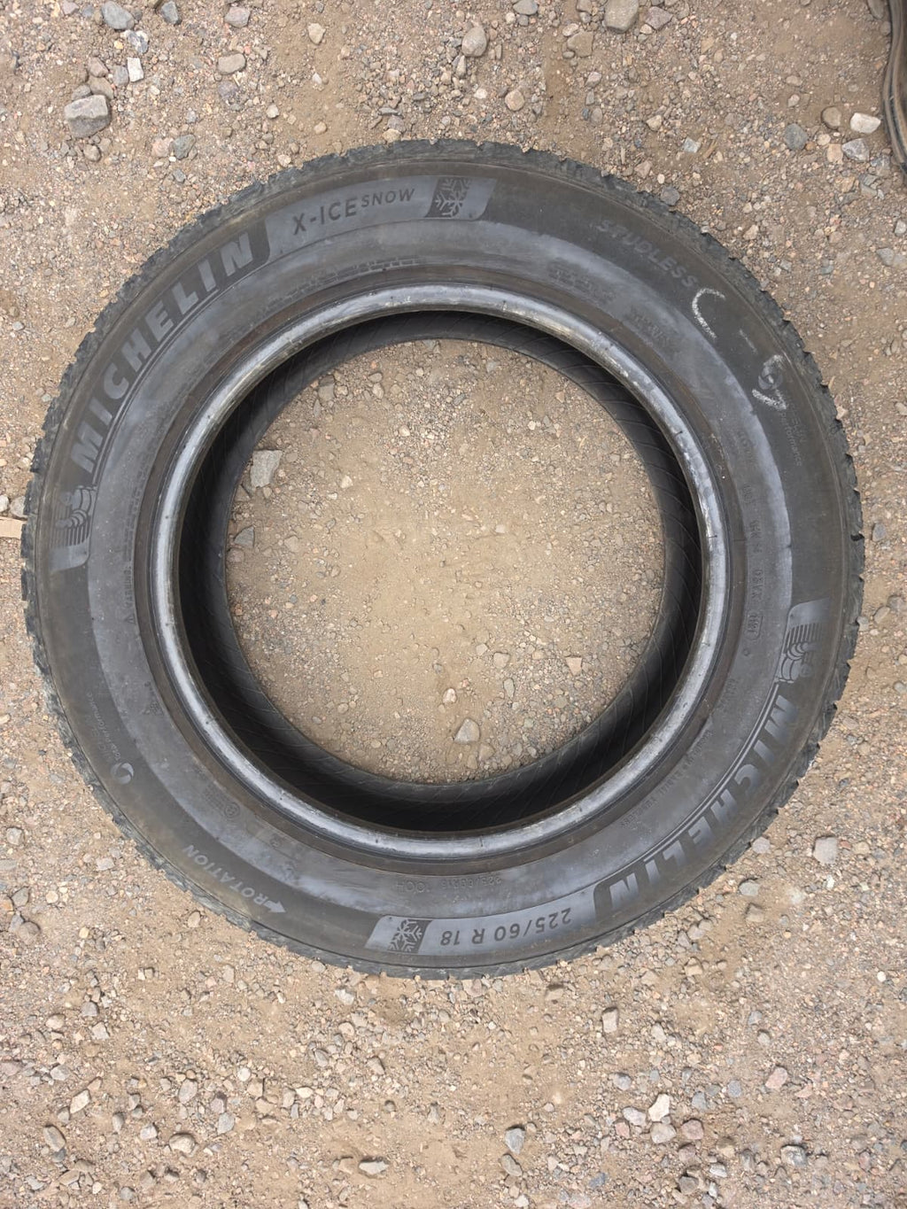 225/60R18 Pair (2 Used Tires) Michelin X-ICE Snow