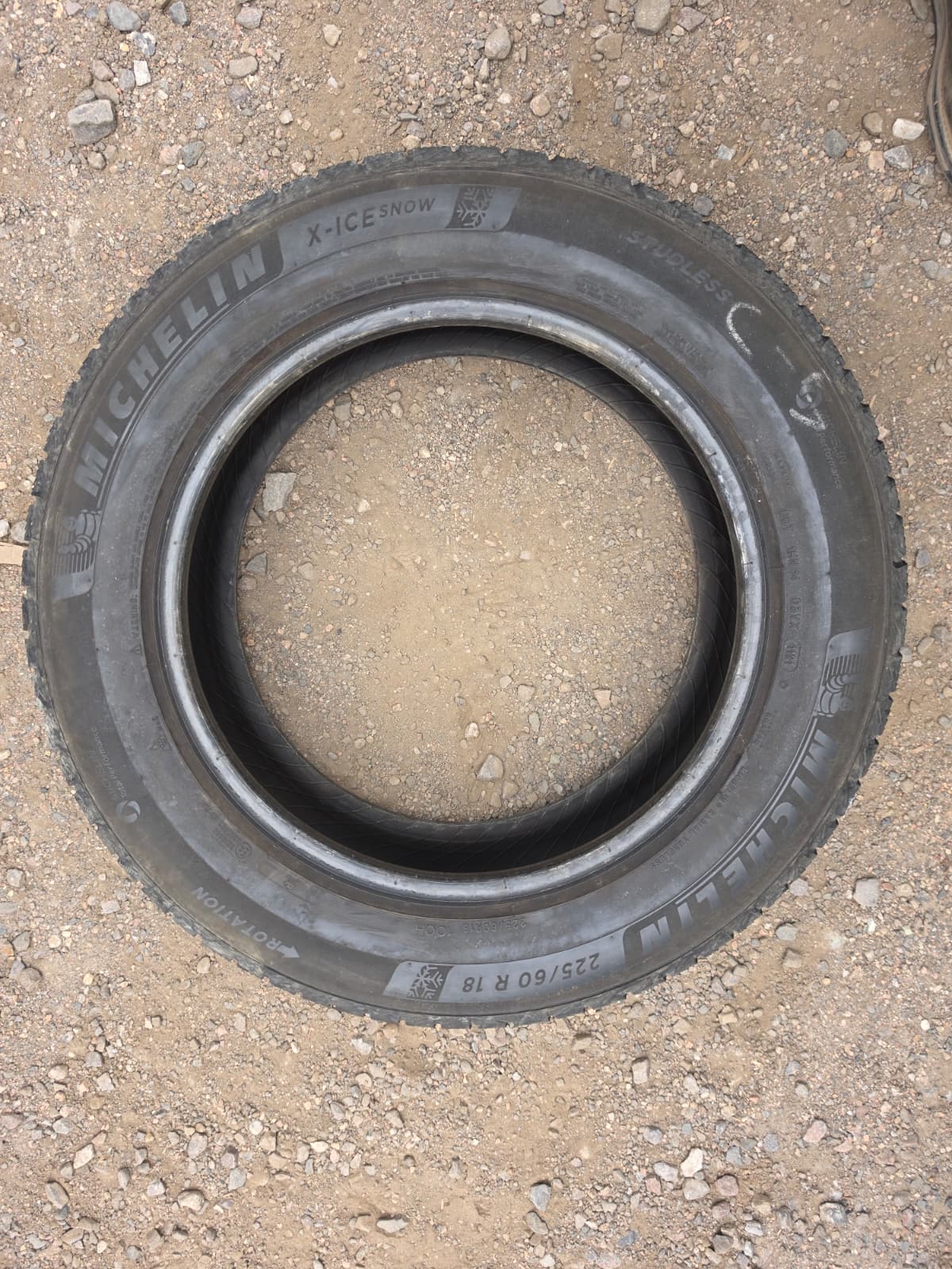 225/60R18 Pair (2 Used Tires) Michelin X-ICE Snow