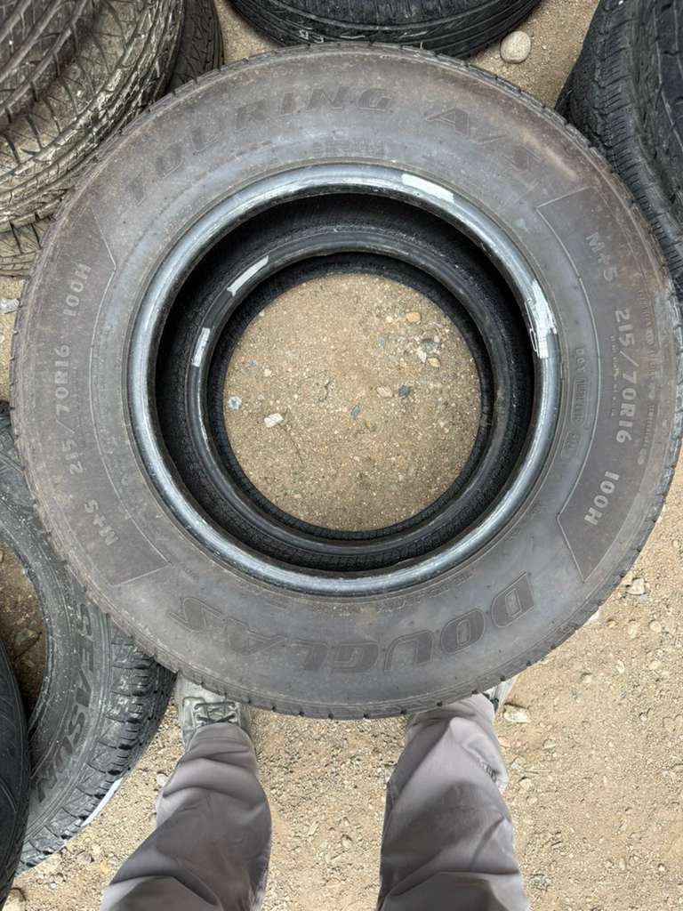 215/70R16 Pair (2 Used Tires) Douglas Touring A/S