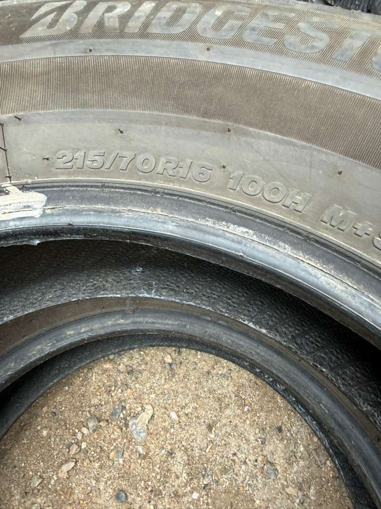 215/70R16 Pair (2 Used Tires) Bridgestone WeatherPeak