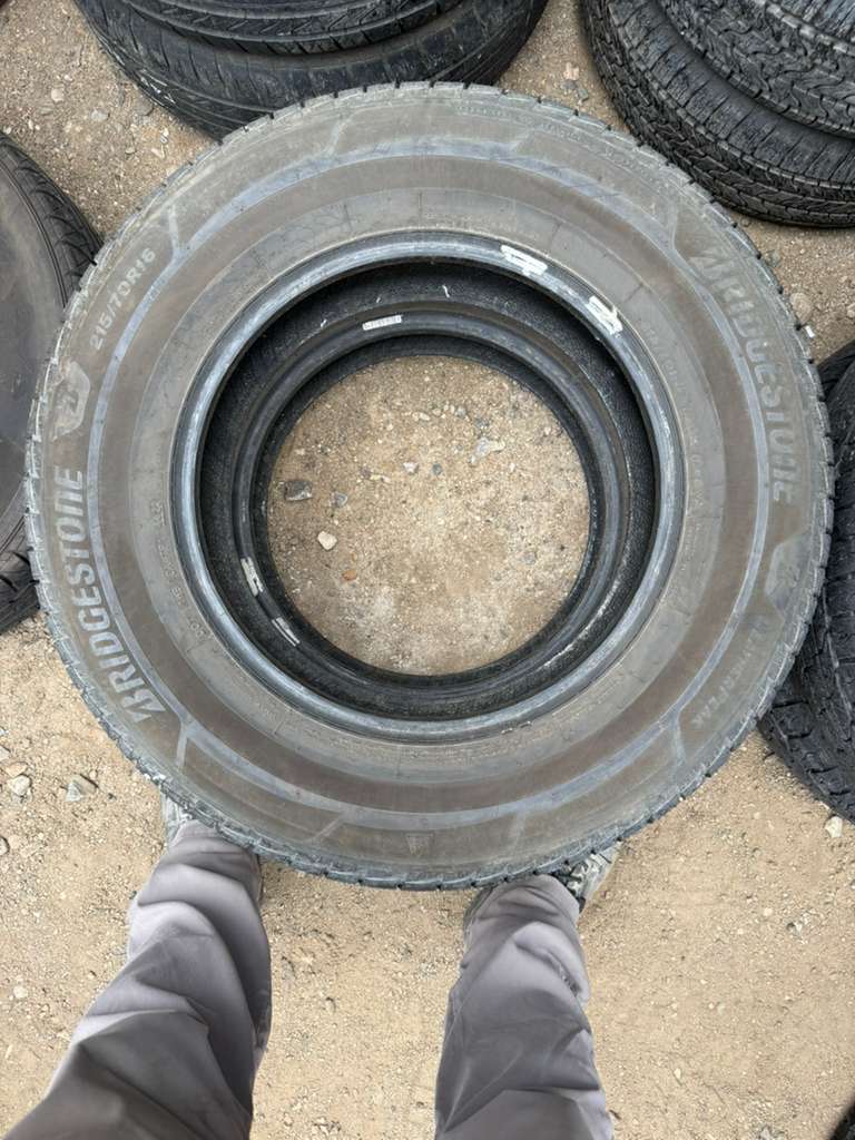 215/70R16 Pair (2 Used Tires) Bridgestone WeatherPeak