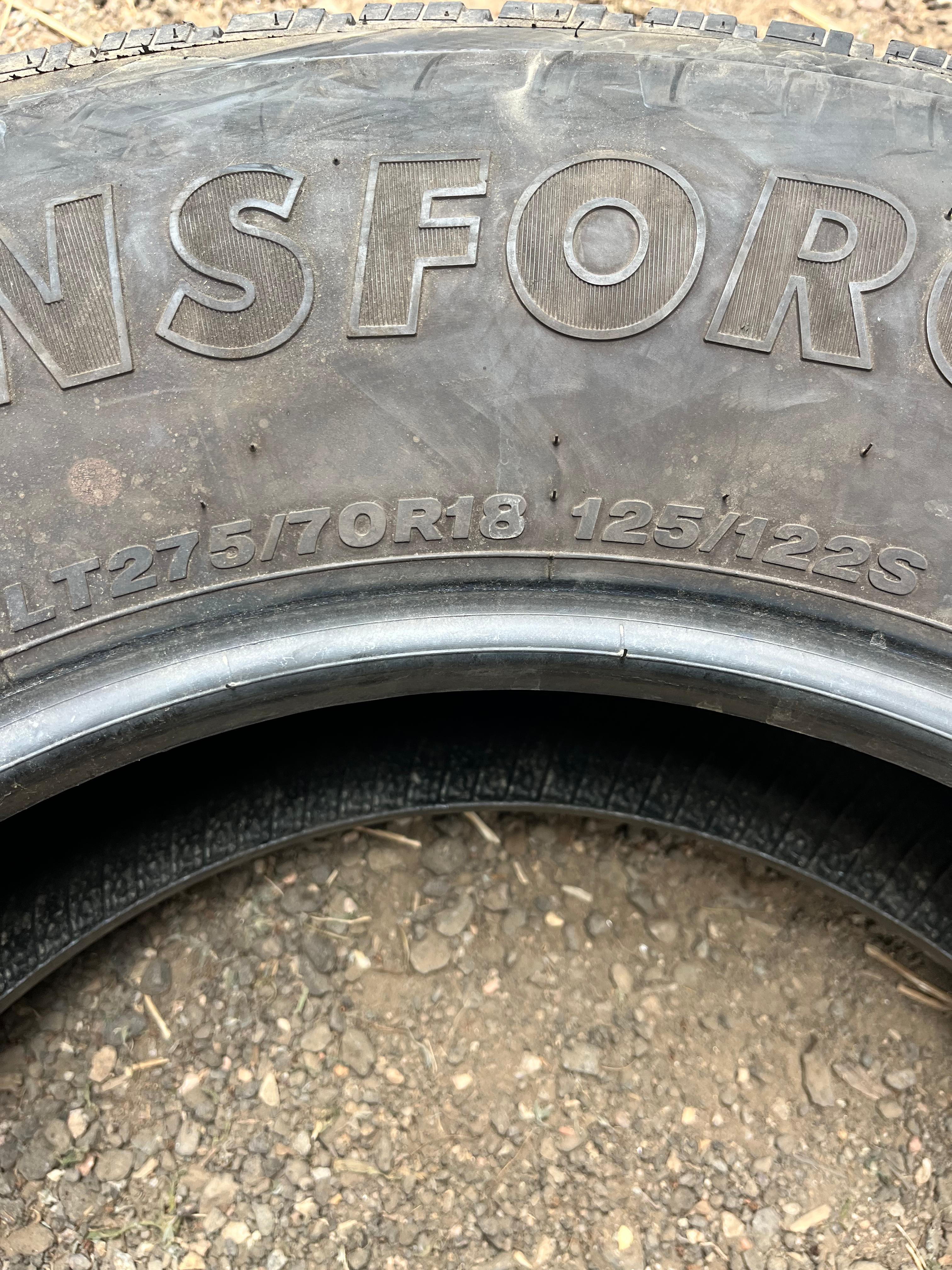 LT275/70R18 (3 used Tires ) Firestone Transforce HT
