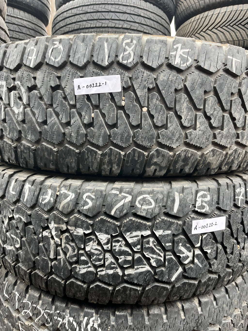LT275/70R18 Pair (2 Used Tires) Firestone Destination