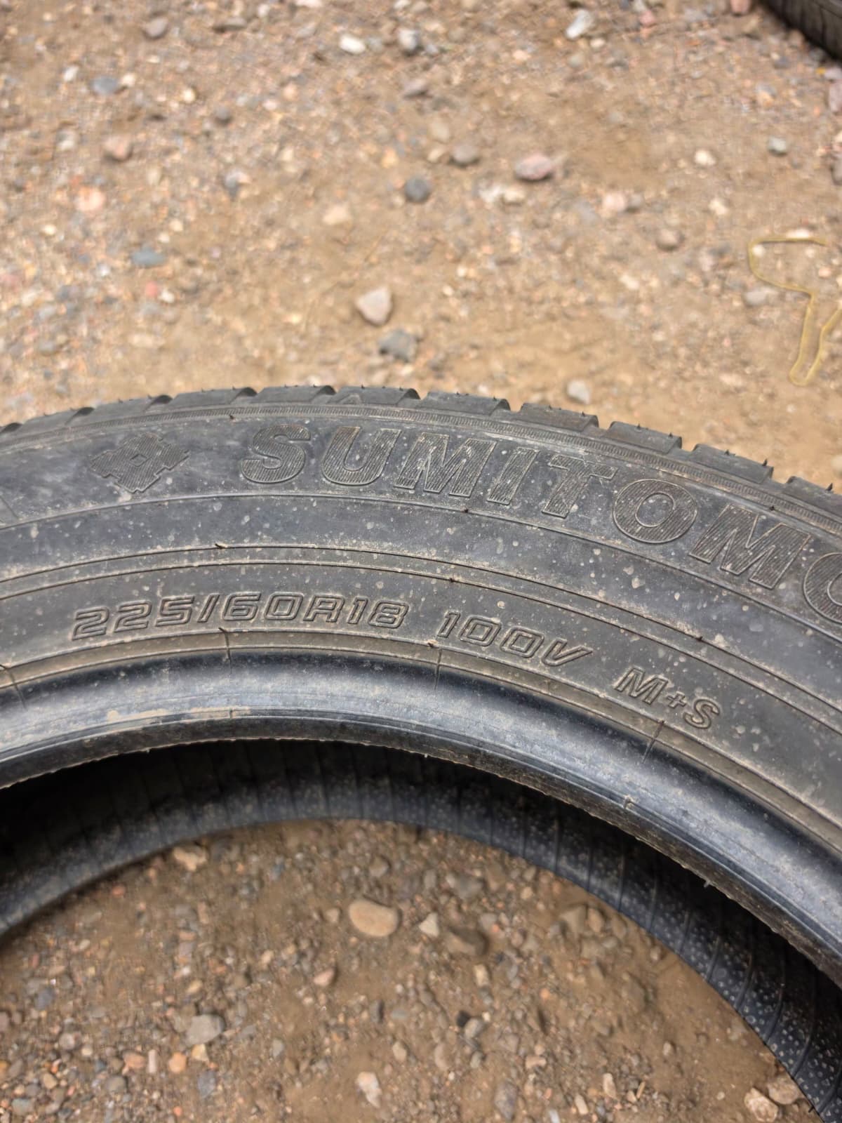 225/60R18 Pair (2 Used Tires) Sumitomo HTR A/S P03