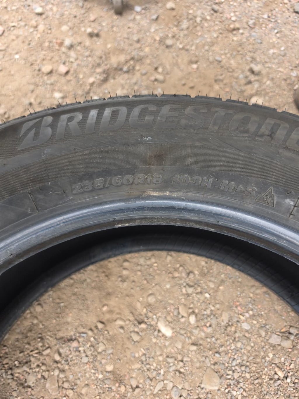 235/60R18 Pair (2 Used Tires)  Bridgestone Winter Peak