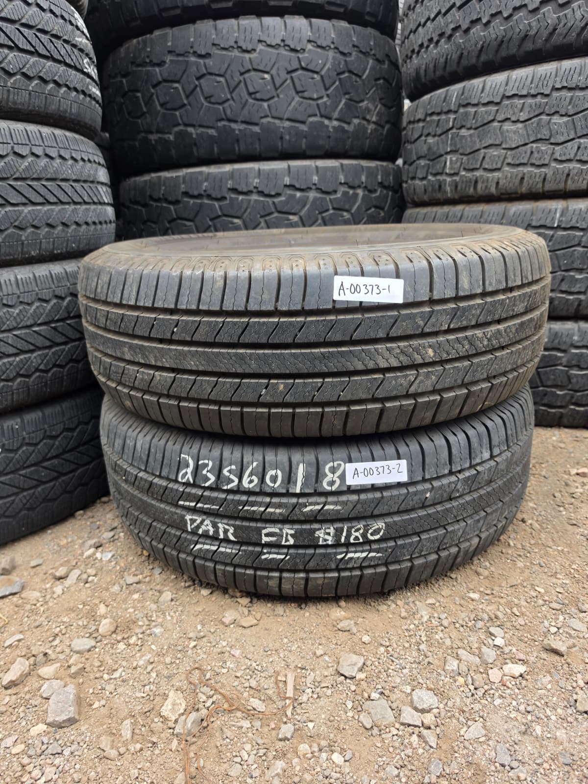 235/60R18 Set (4 Used Tires) Michelin Defender2