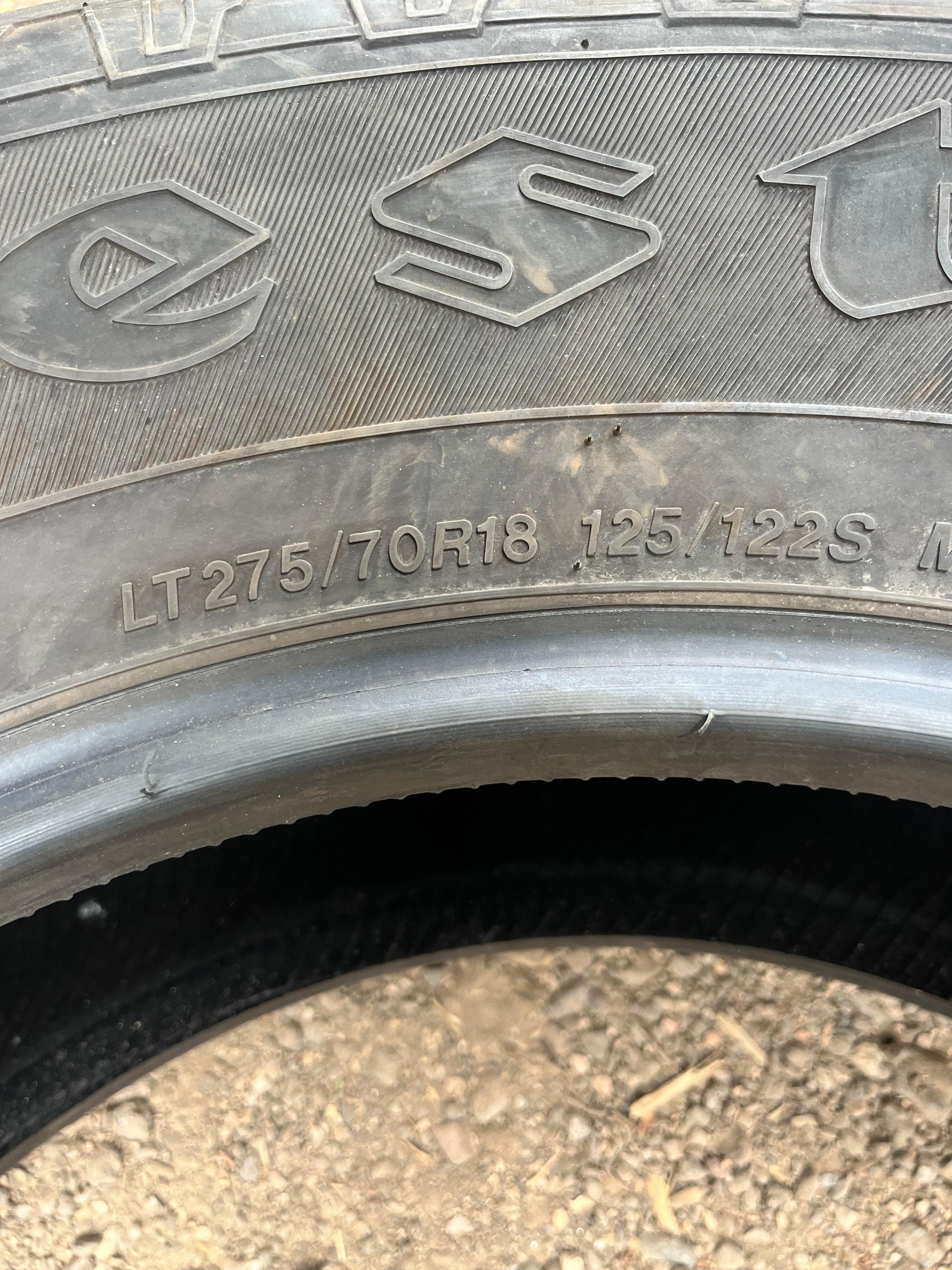 LT275/70R18 Pair (2 Used Tires) Firestone Transforce HT2