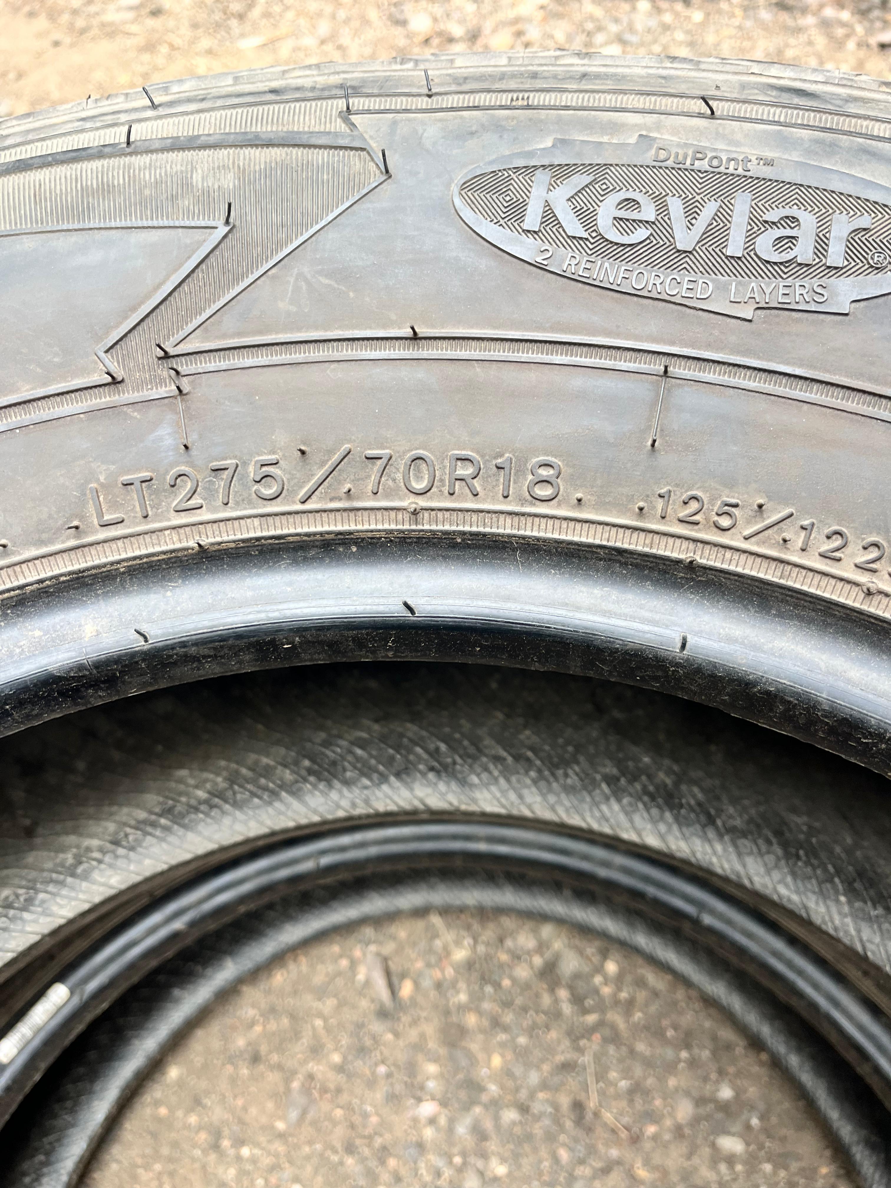 LT275/70R18 Pair (2 Used Tires) Goodyear Wrangler (Adventure)