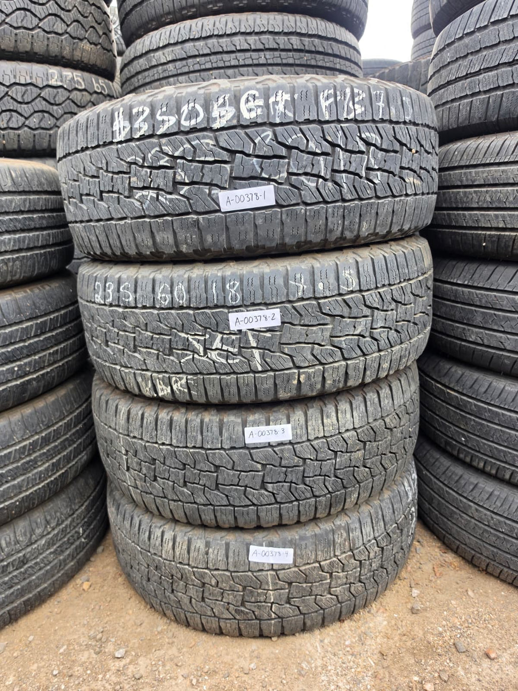 235/60R18 Set (4 Used Tires) Falken Wild Peak