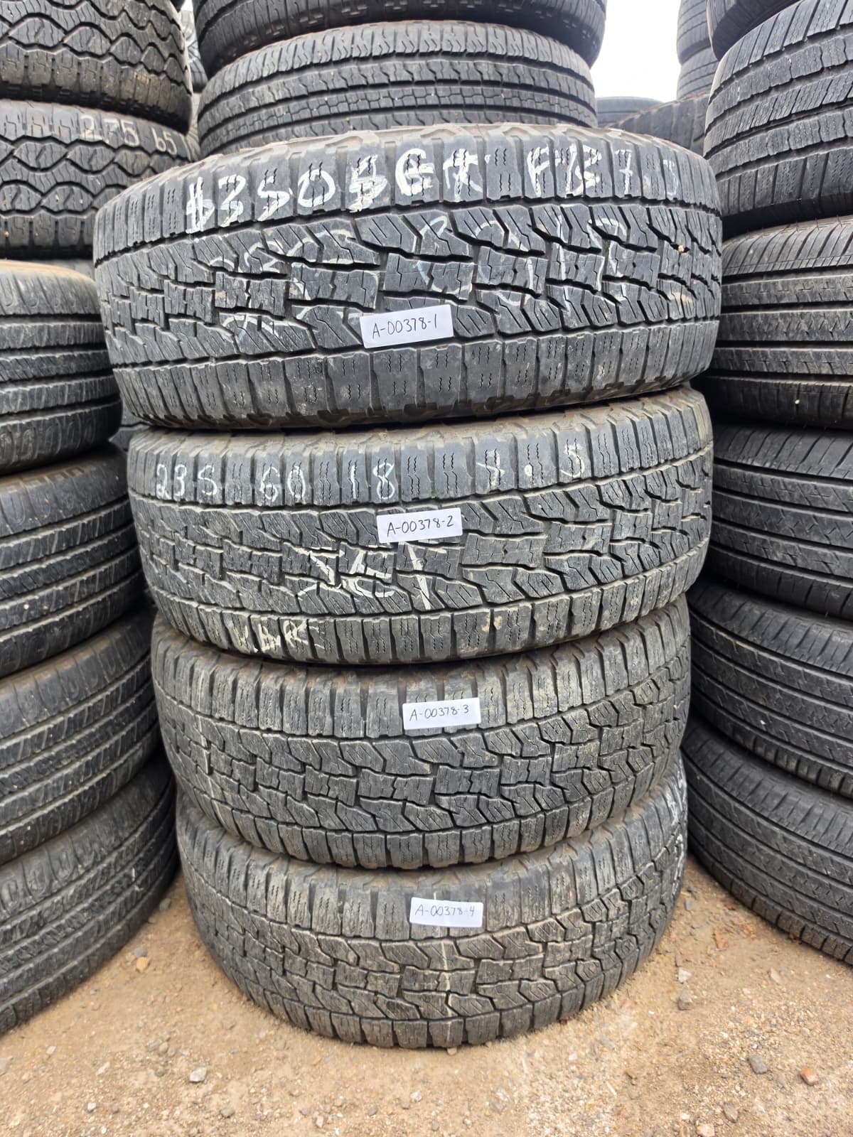 235/60R18 Set (4 Used Tires) Falken Wild Peak