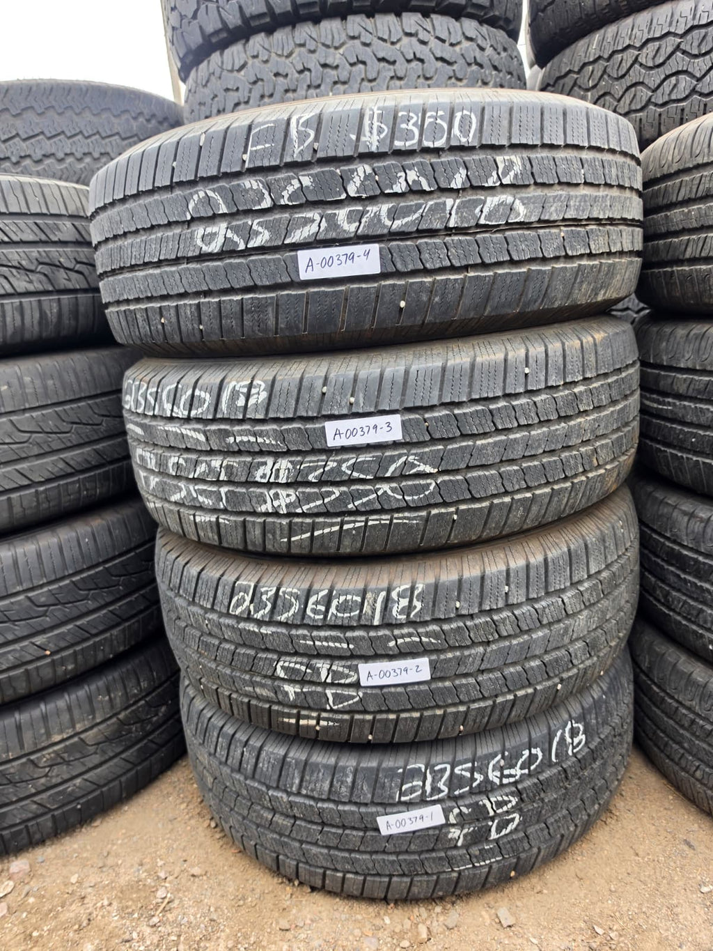 235/60R18 Set (4 Used Tires) Michelin X LT