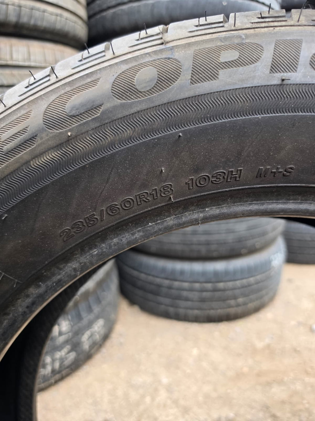 235/60R18 Set (4 Used Tires) Bridgestone Ecopia H/L422