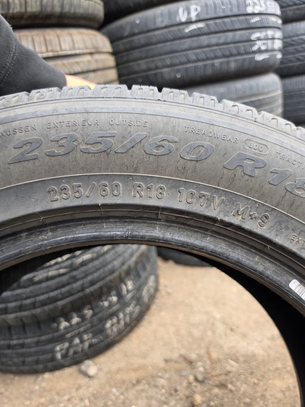 235/60R18 Pair (2 Used Tires) Pirelli Scorpion AS