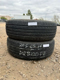205/65R16 Pair (2 Used Tires) Delinte DH2