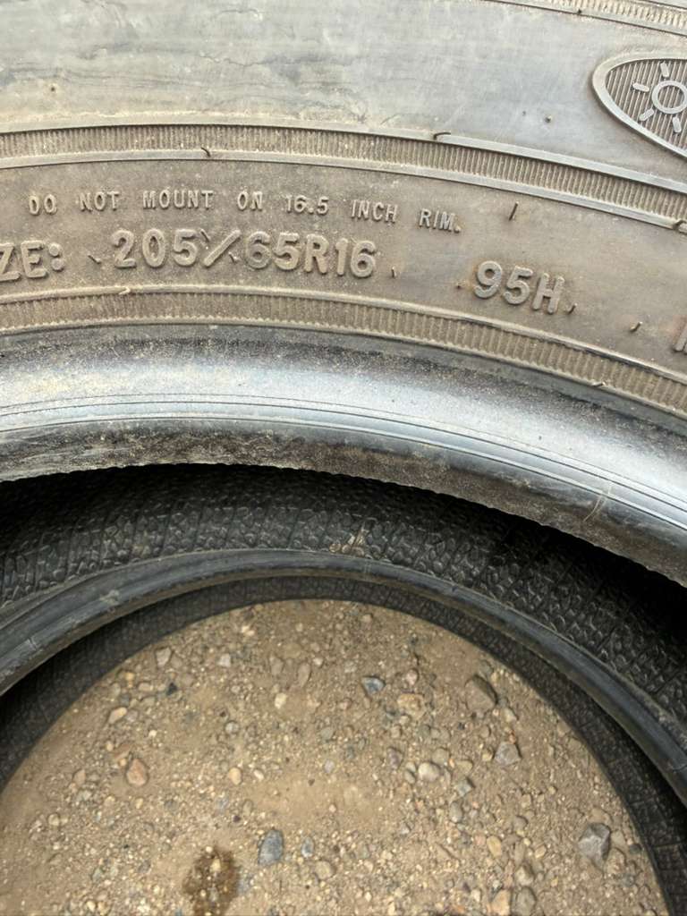 205/65R16 Pair (2 Used Tires) Goodyear Assurance WeatherReady