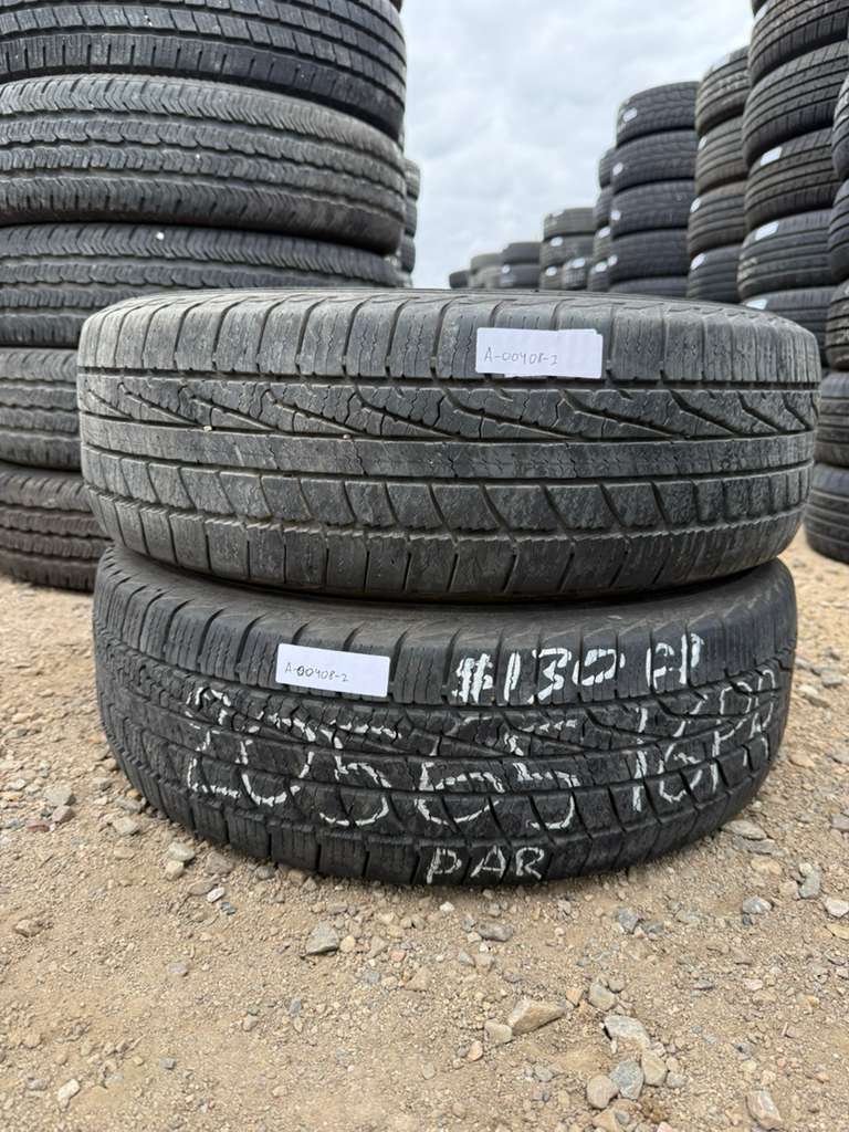 205/65R16 Pair (2 Used Tires) Goodyear Assurance WeatherReady