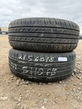 215/60R16 Pair (2 Used Tires) Sentury Touring