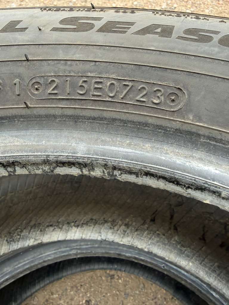 215/60R16 Pair (2 Used Tires) Big O Legacy All Season Plus