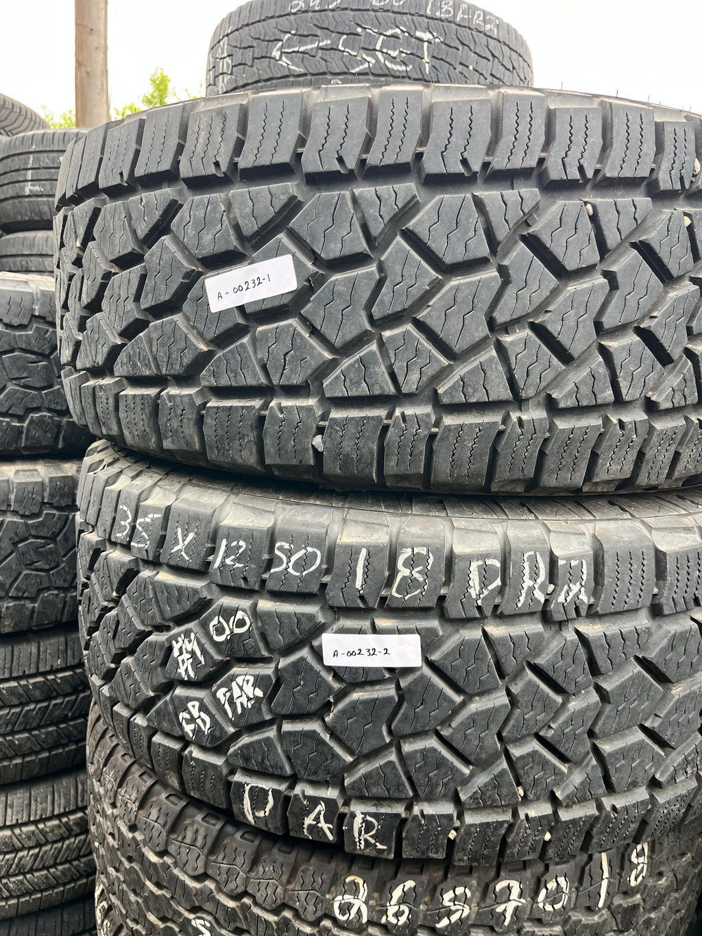 LT35x12.50R18 Pair (2 Used Tires) Back Country Dean Tires