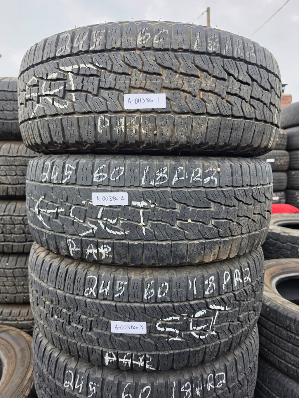 245/60R18 Set (4 Used Tires) Falken Wildpeak