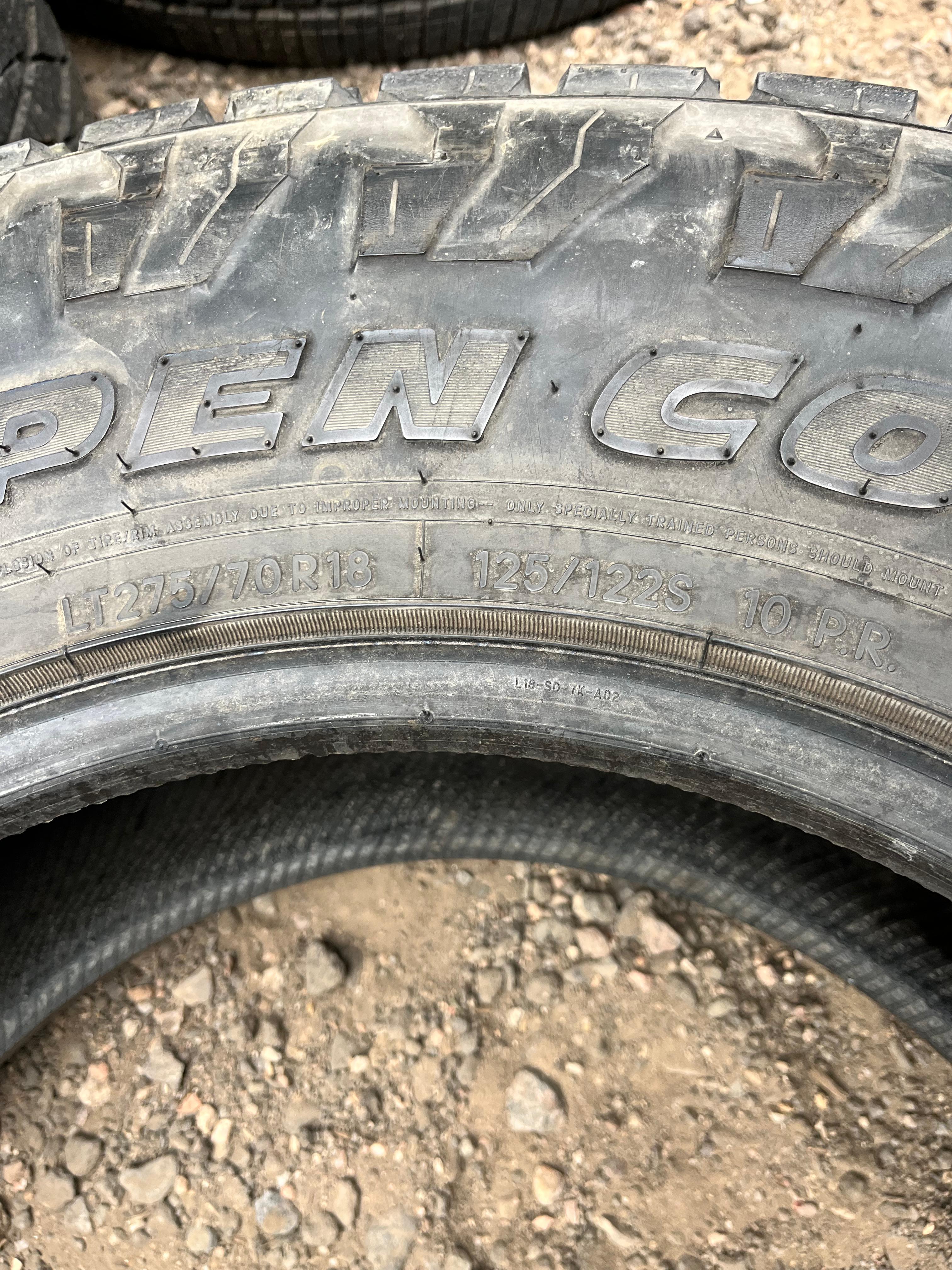 LT275/70R18 Pair (2 Used Tires) Toyo Tires Open Country