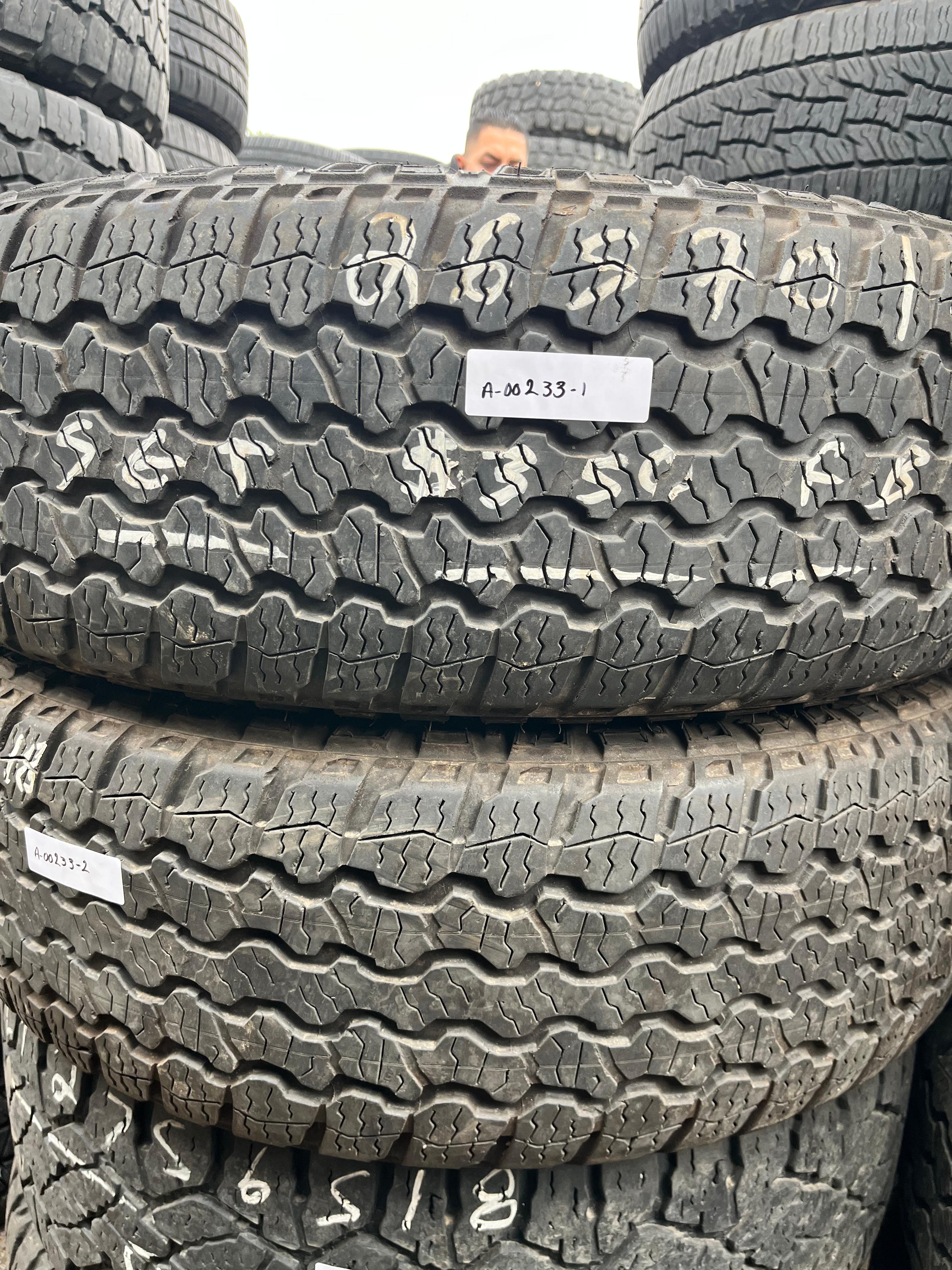 265/70R18 Pair (2 Used Tires) Goodyear Wrangler(Territory)