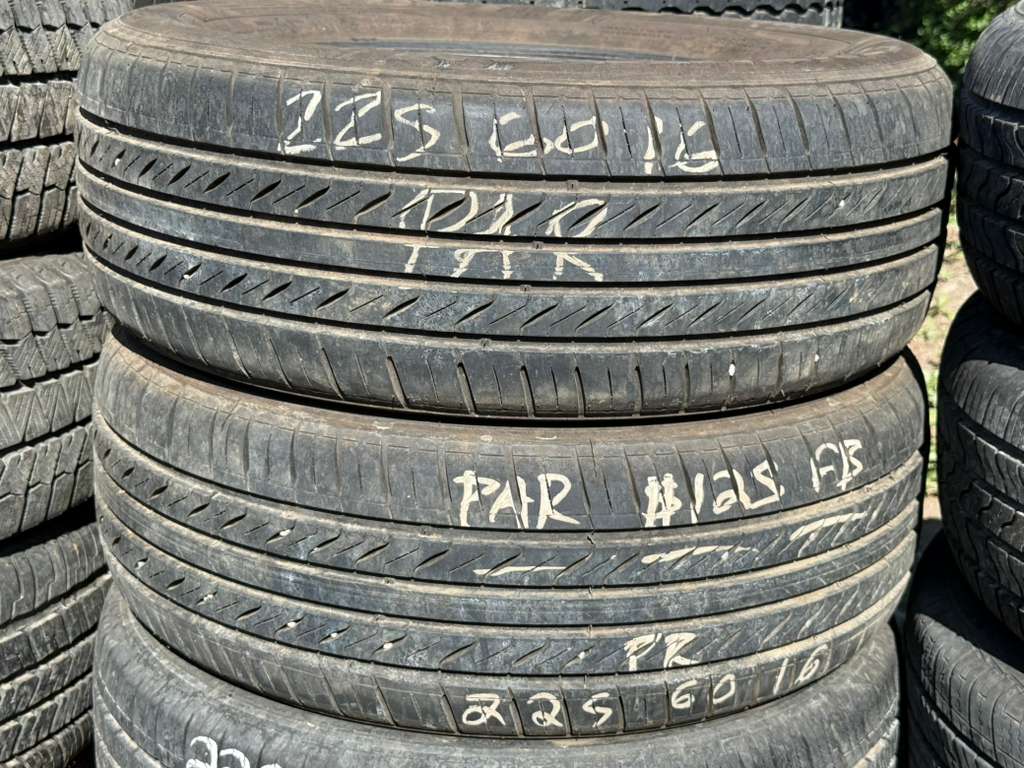 225/60R16 Pair (2 Used Tires) Sentury Touring