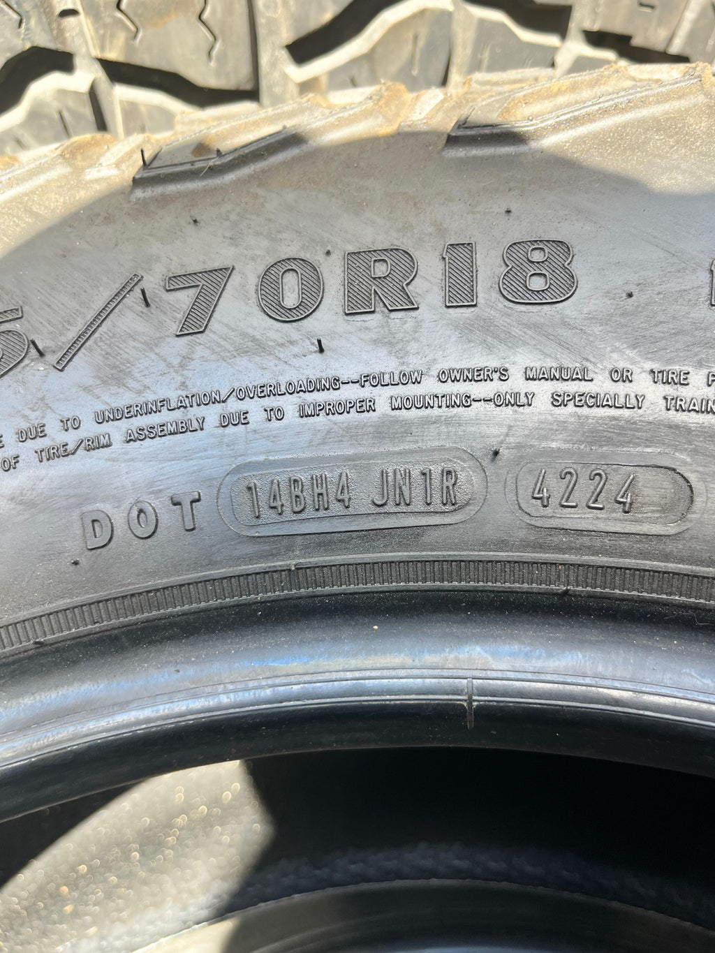 265/70R18 Pair (2 Used Tires) Goodyear Wrangler (Territory)