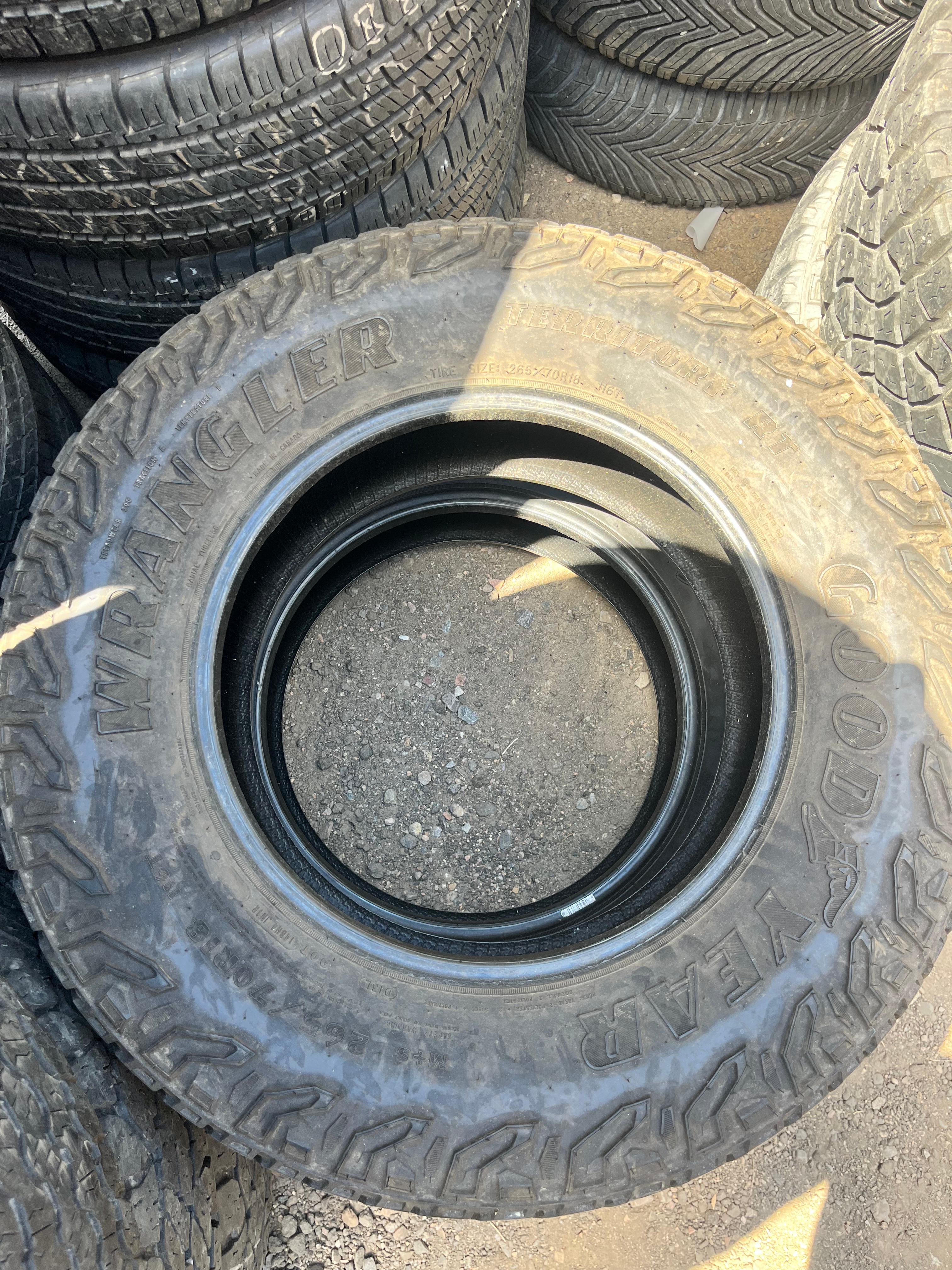 265/70R18 Pair (2 Used Tires) Goodyear Wrangler (Territory)