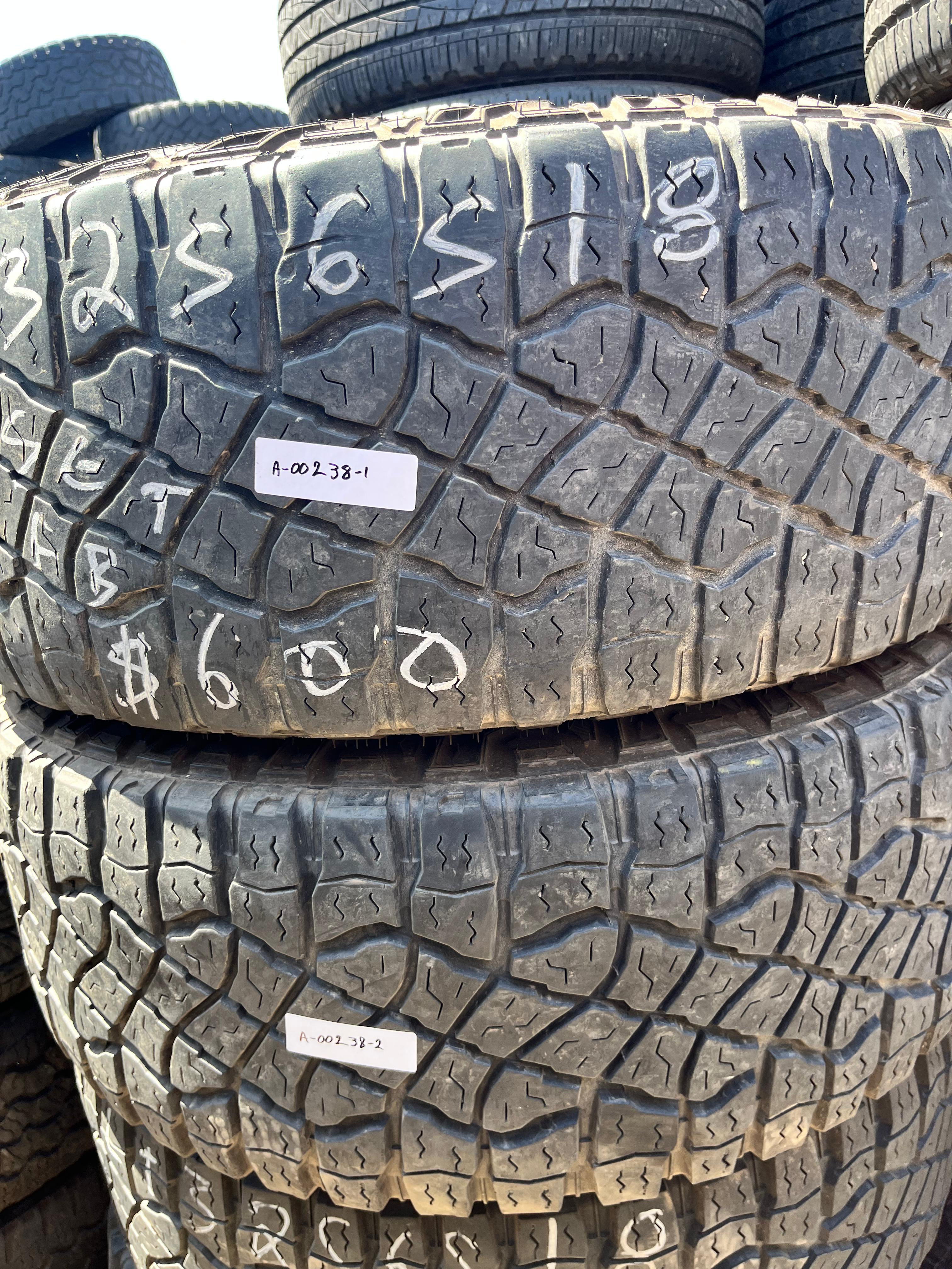 LT325/65R18 Set (4 Used Tires) Goodyear Wrangler(Territory)