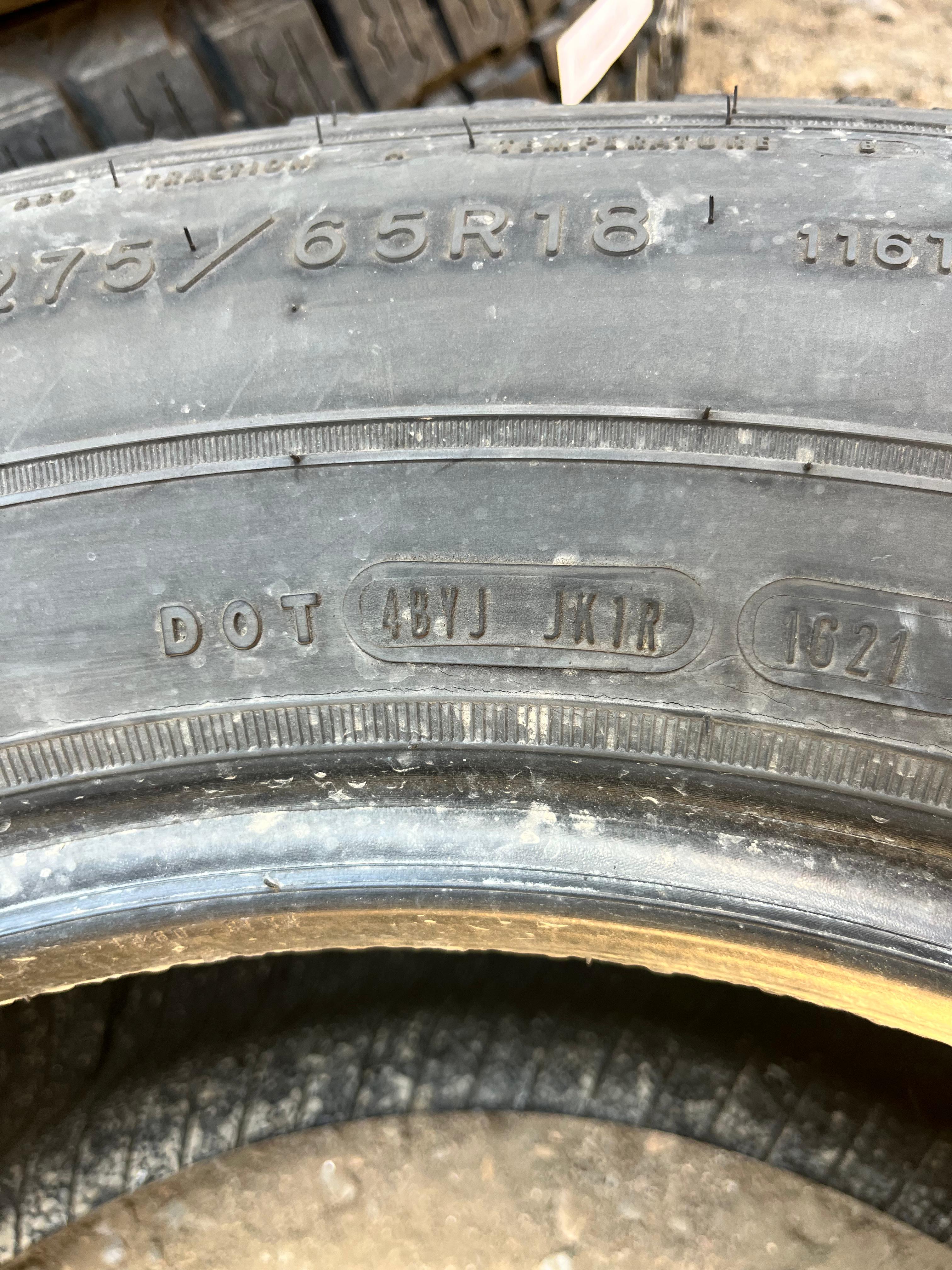 275/65R18 Set (4 Used Tires) Goodyear Wrangler(Fortitude ht)