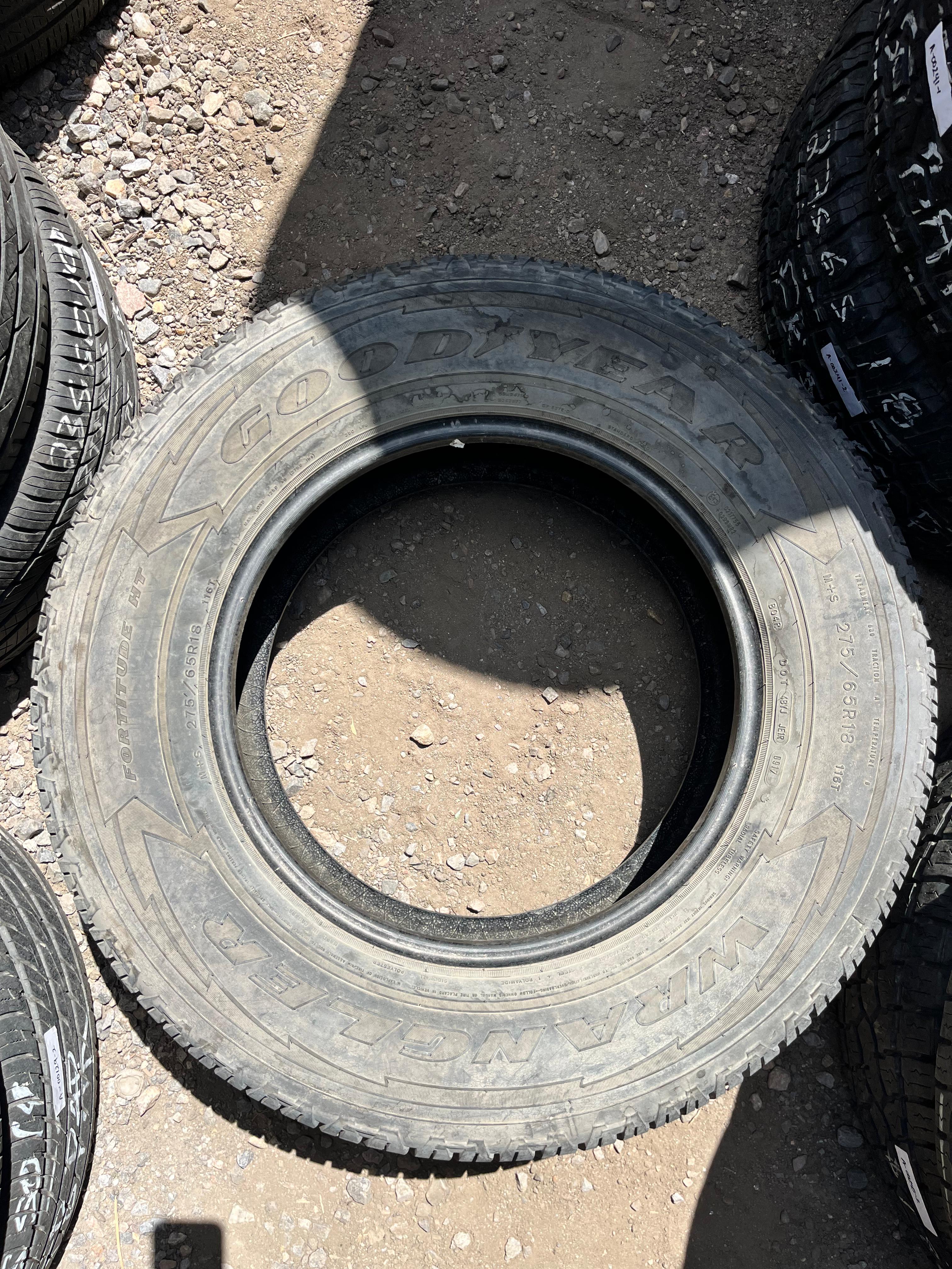 275/65R18 Pair (2 Used Tires) Goodyear Wrangler(Fortitude HT)