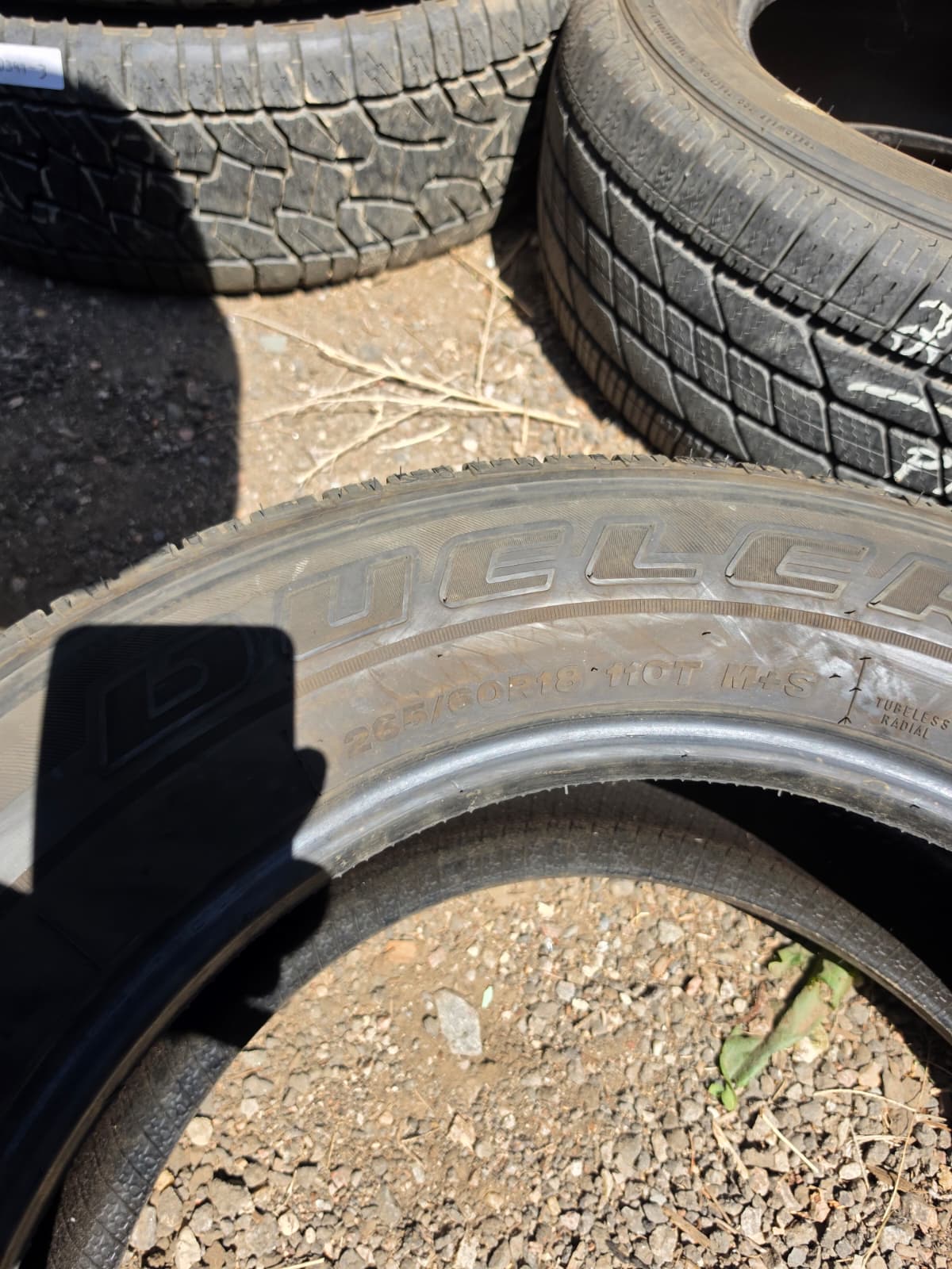 265/60R18 Pair (2 Used Tires) Bridgestone Dueler LX