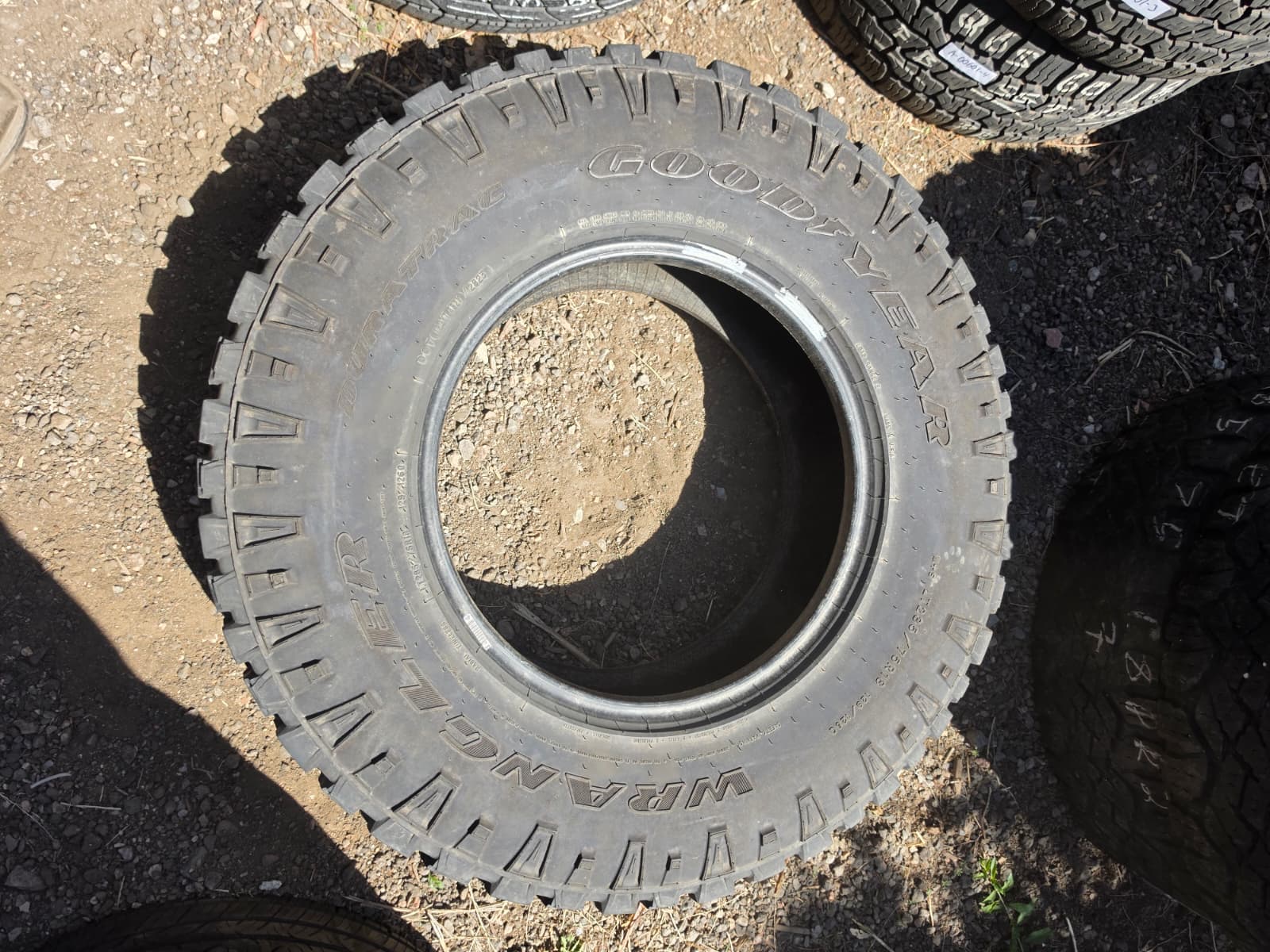 LT285/75R18 Set (4 Used Tires) Goodyear Wrangler DuraTrac