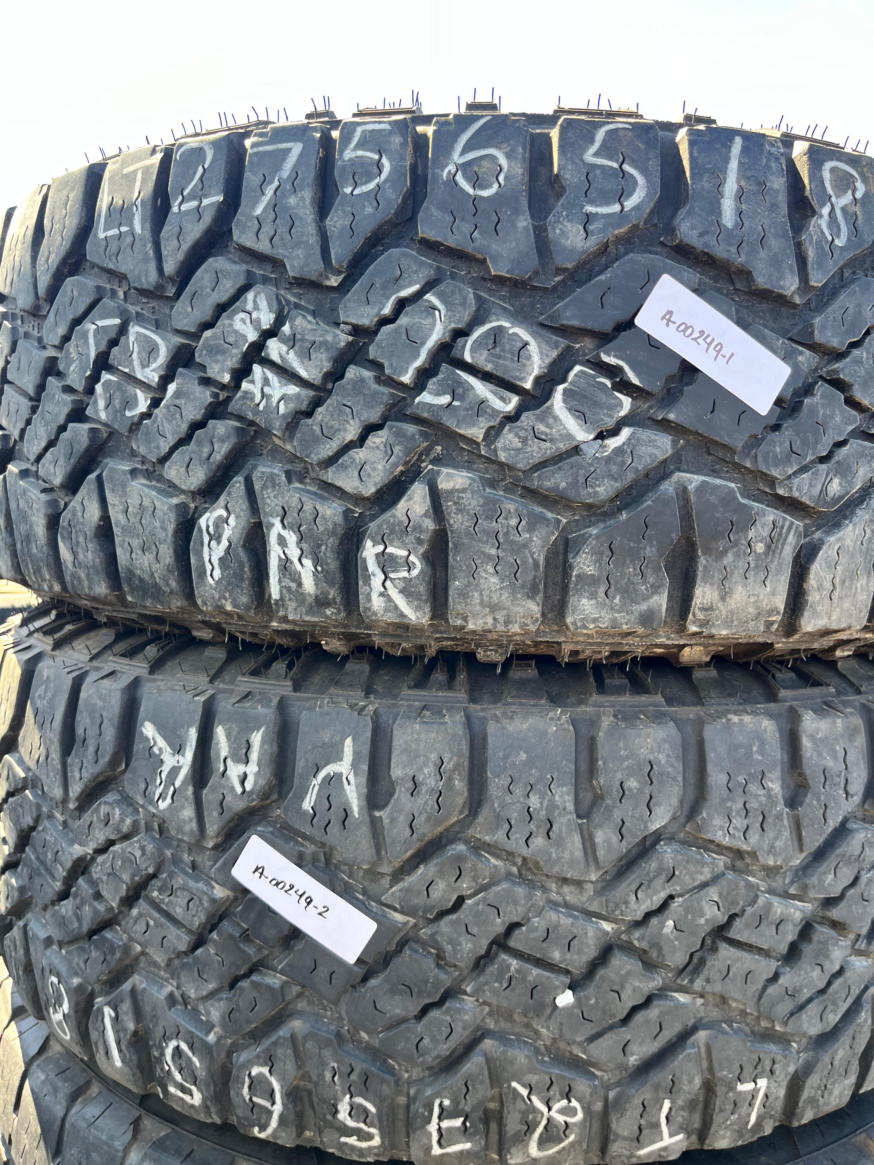 LT275/65R18 Pair (2 Used Tires) Goodyear Wrangler (Duratrac)