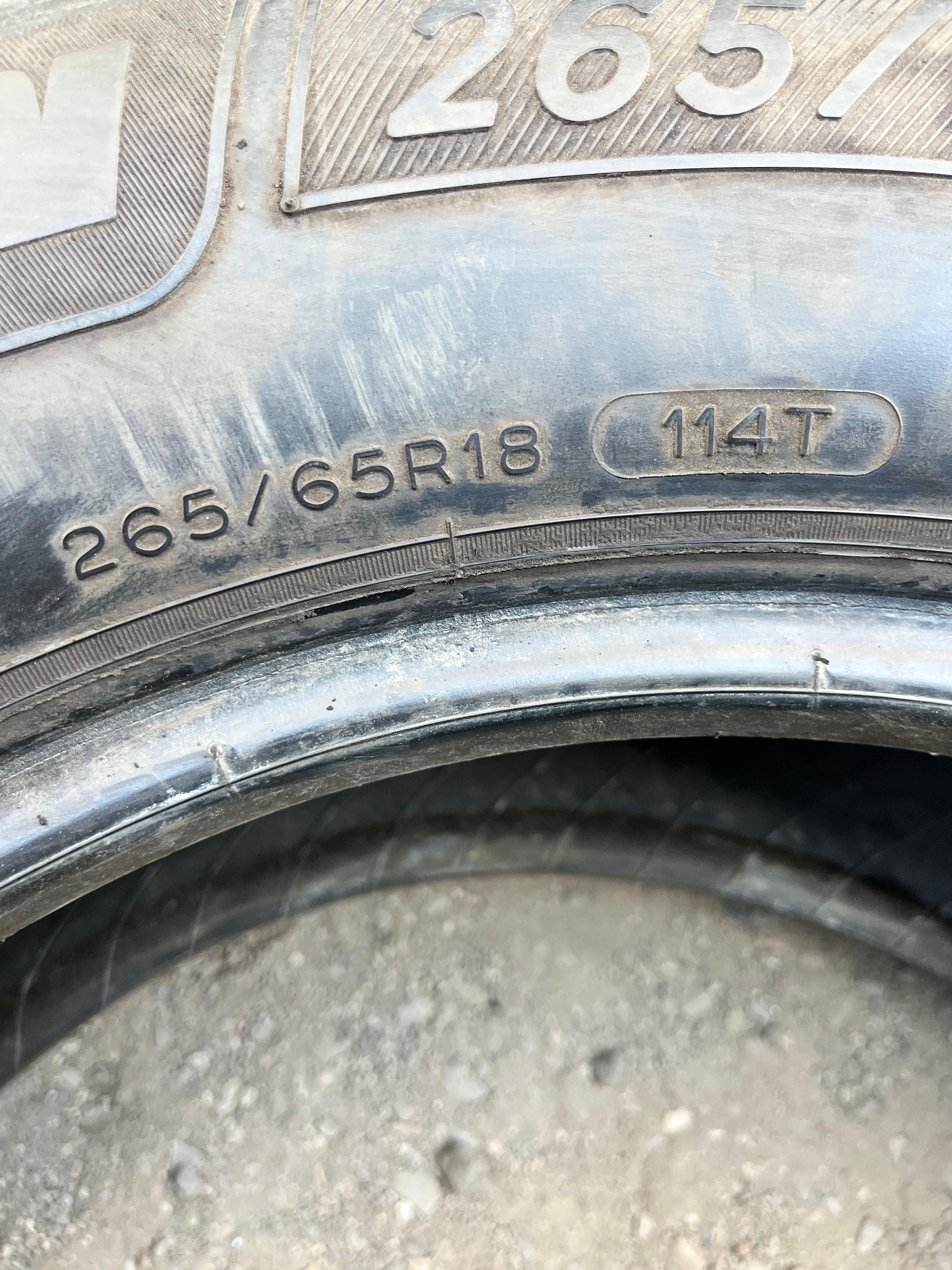 265/65R18 (4 Used Tires) Michelin Defender LTX